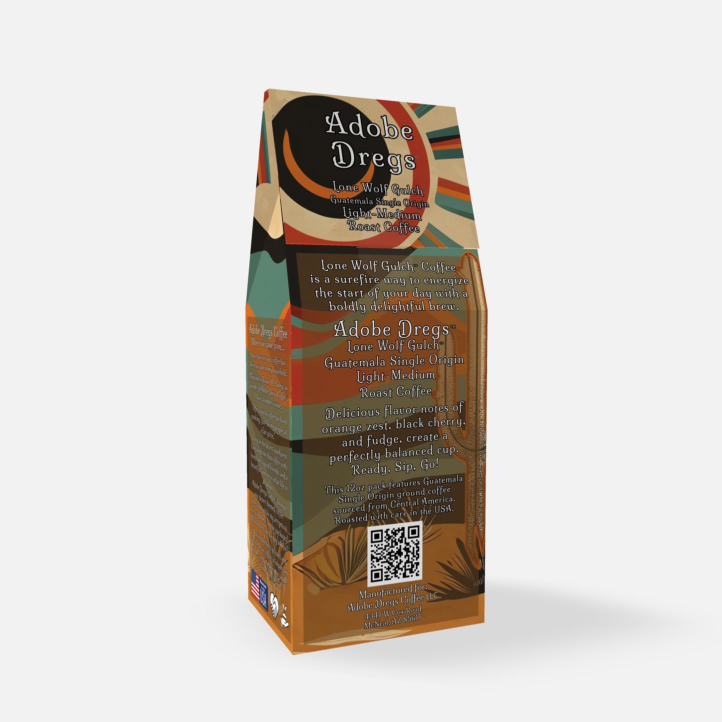 Adobe Dregs™ Lone Wolf Gulch™ Guatemala Single Origin Ground Coffee (Light-Medium Roast)