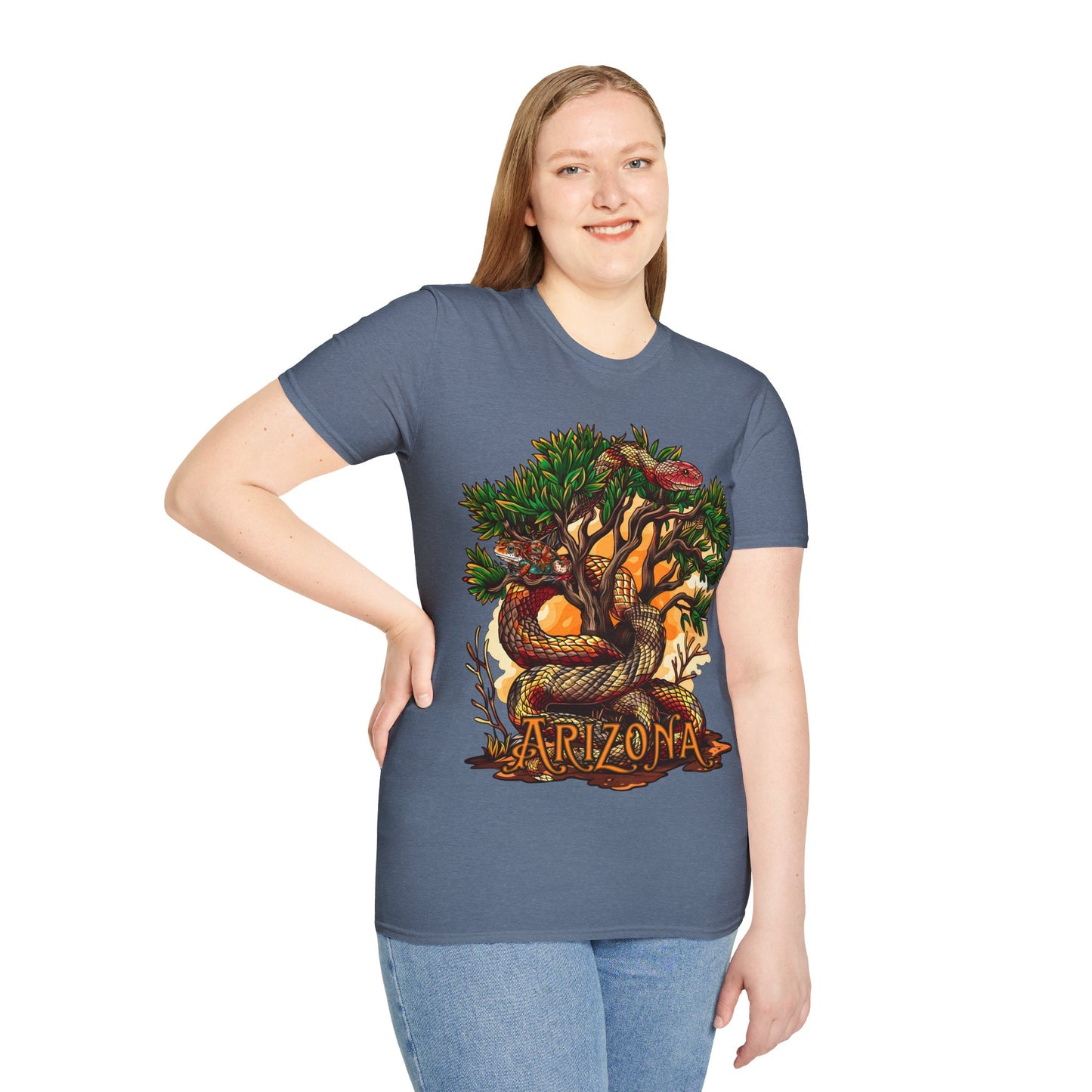 "Detached Disguise" Unisex Softstyle T-Shirt from Adobe Dregs Coffee Stash™