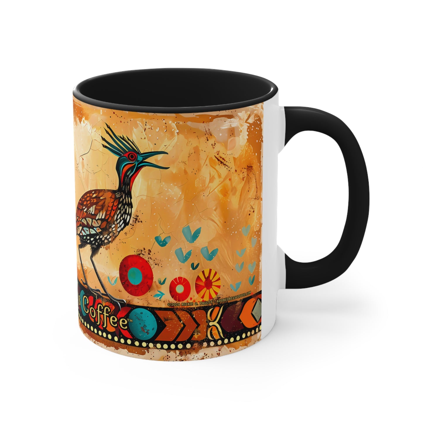 Pájaro Correcaminos Accent Coffee Mug, 11oz from Adobe Dregs Coffee