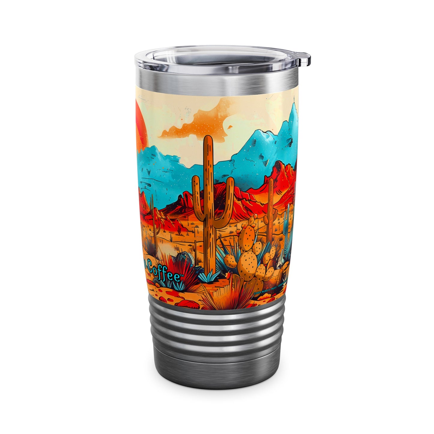 Saguaro Sunset from Adobe Dregs Coffee: Ringneck Tumbler, 20oz