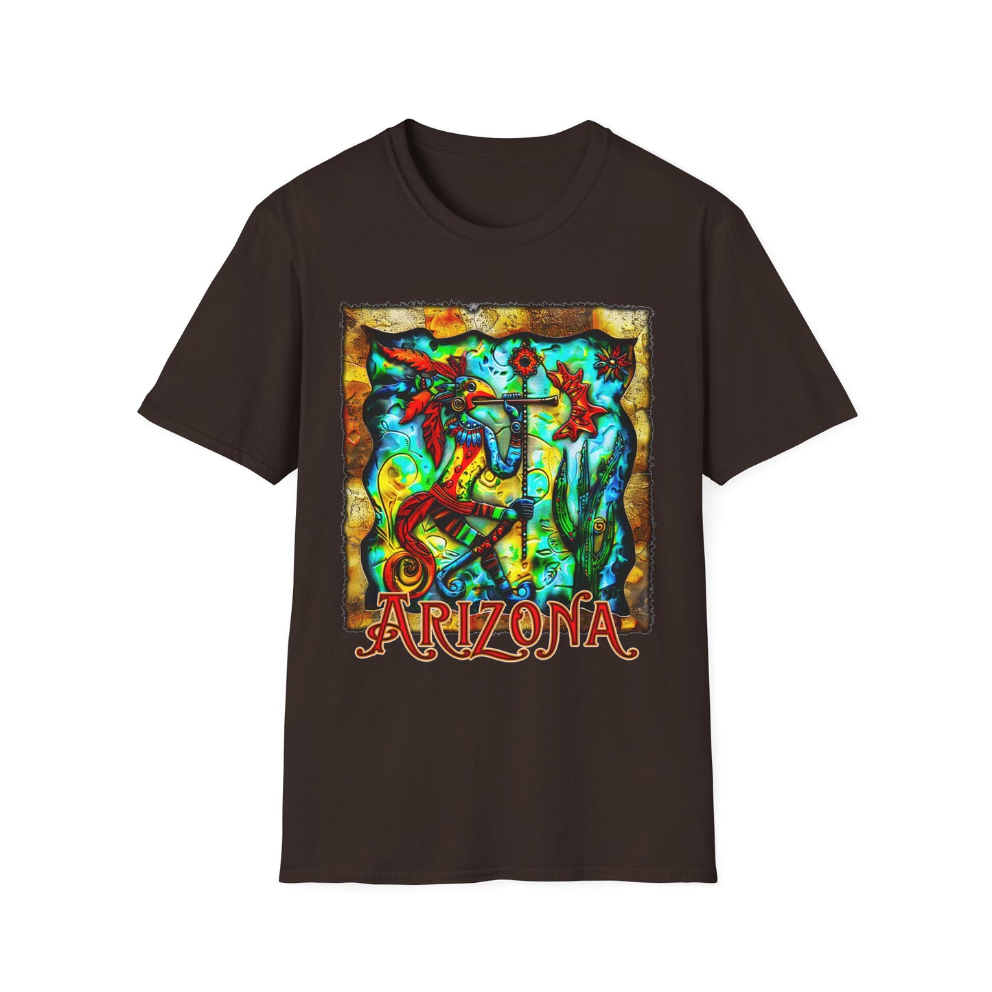 "Masked Entity" Unisex Softstyle T-Shirt from Adobe Dregs Coffee Stash™