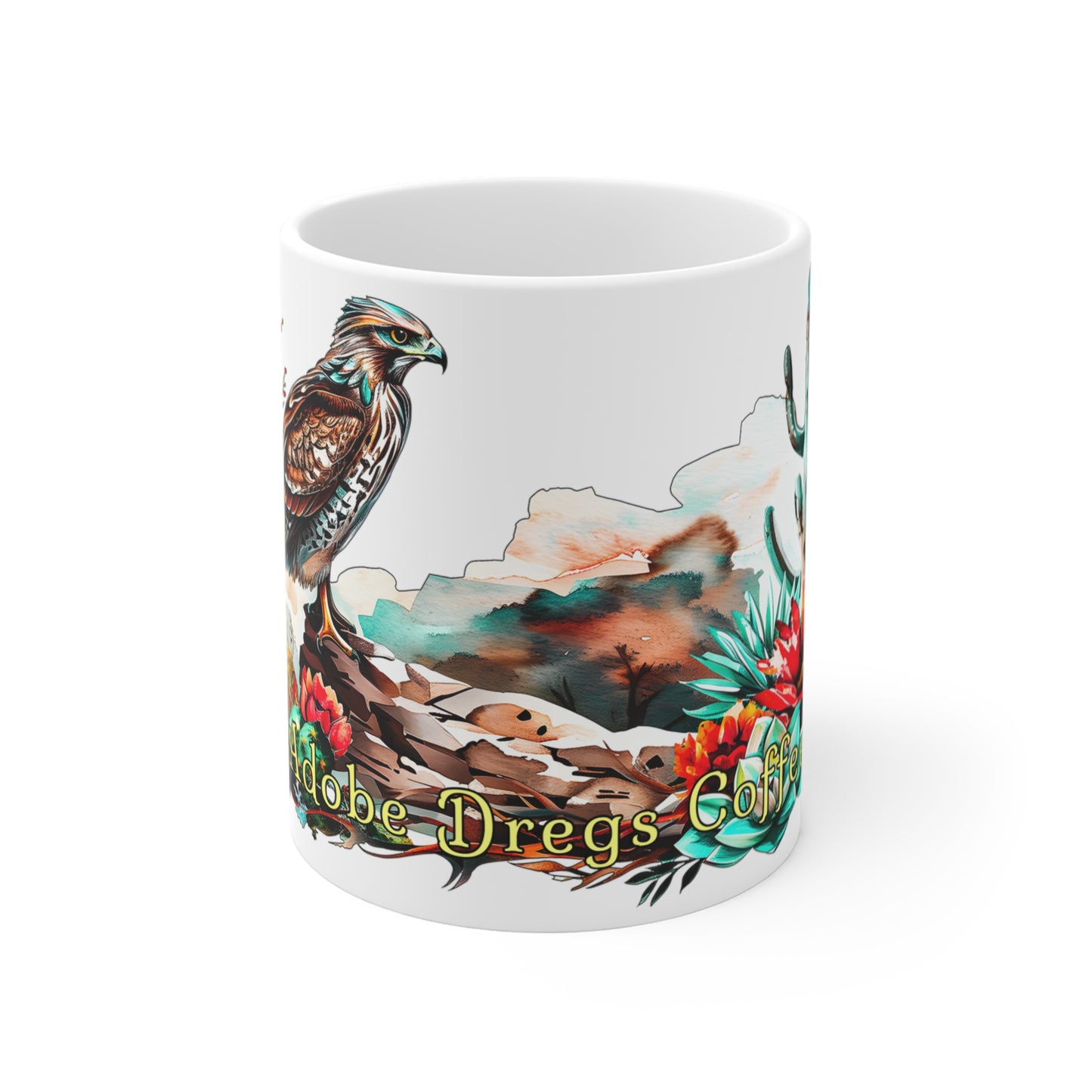 "Splendid Hawks" 11oz Coffee Mug, from Adobe Dregs Coffee Stash™