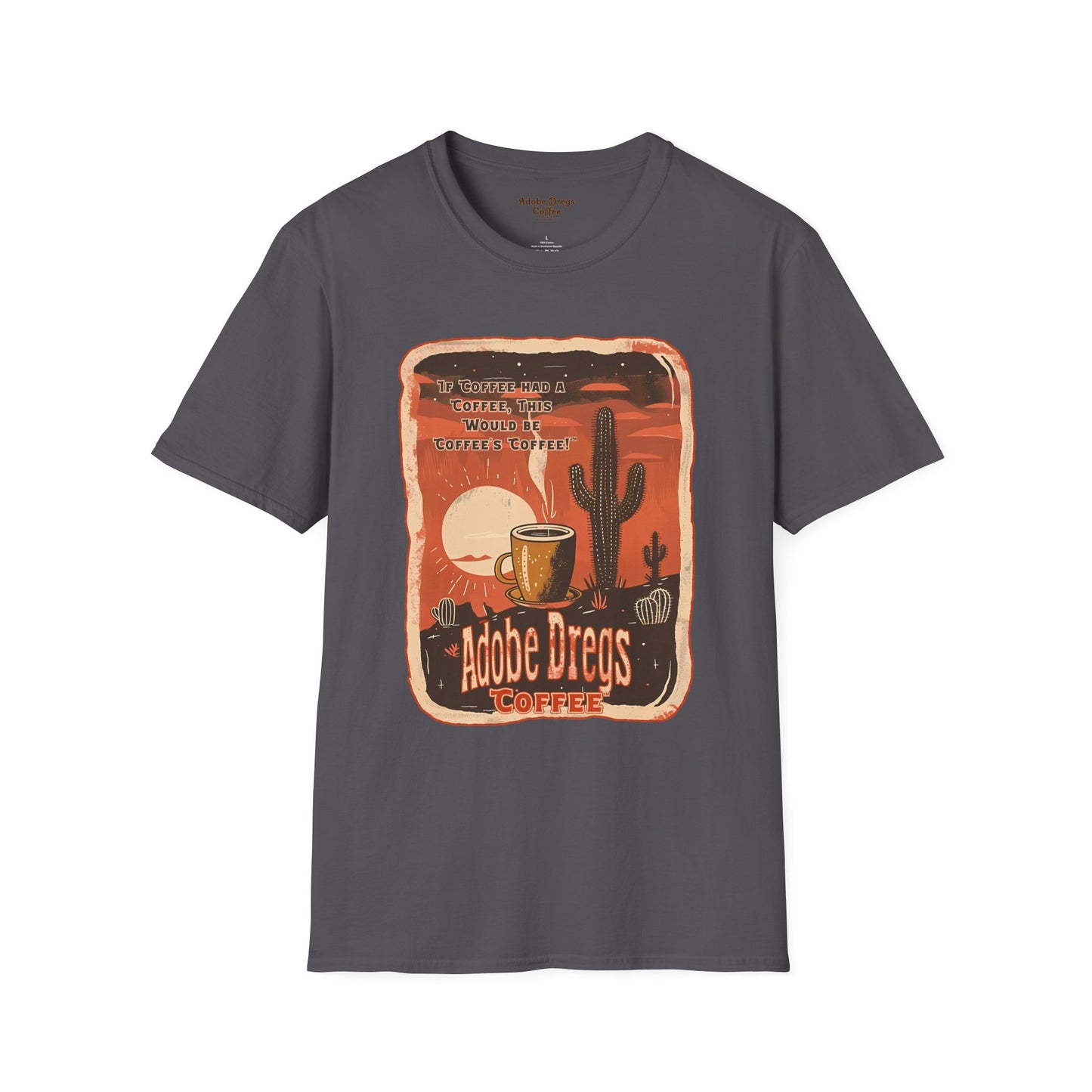 "Late Night Sips" Unisex Softstyle T-Shirt from Adobe Dregs Coffee Stash™