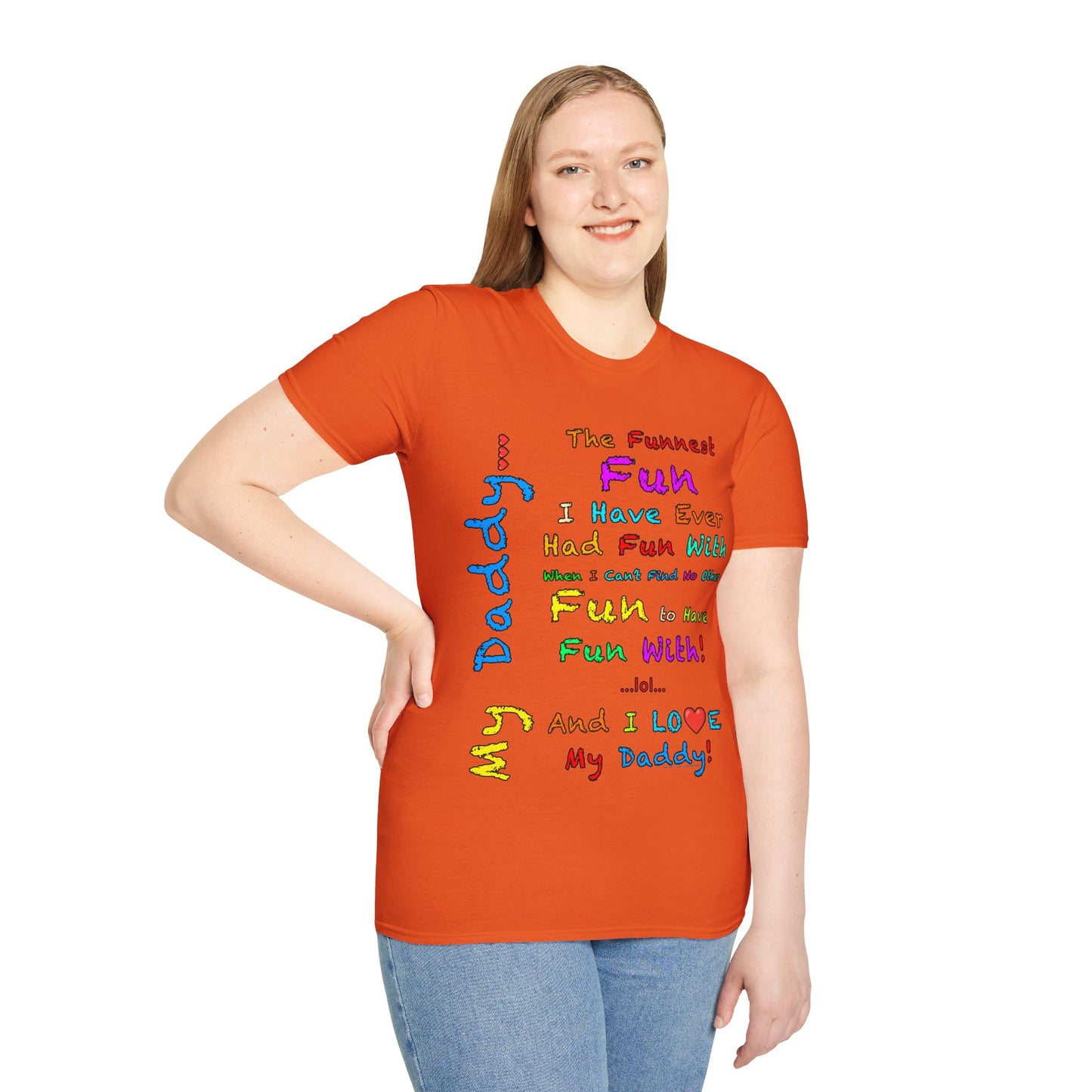 "The Funnest Dad!" Unisex Softstyle T-Shirt from Adobe Dregs Coffee Stash™