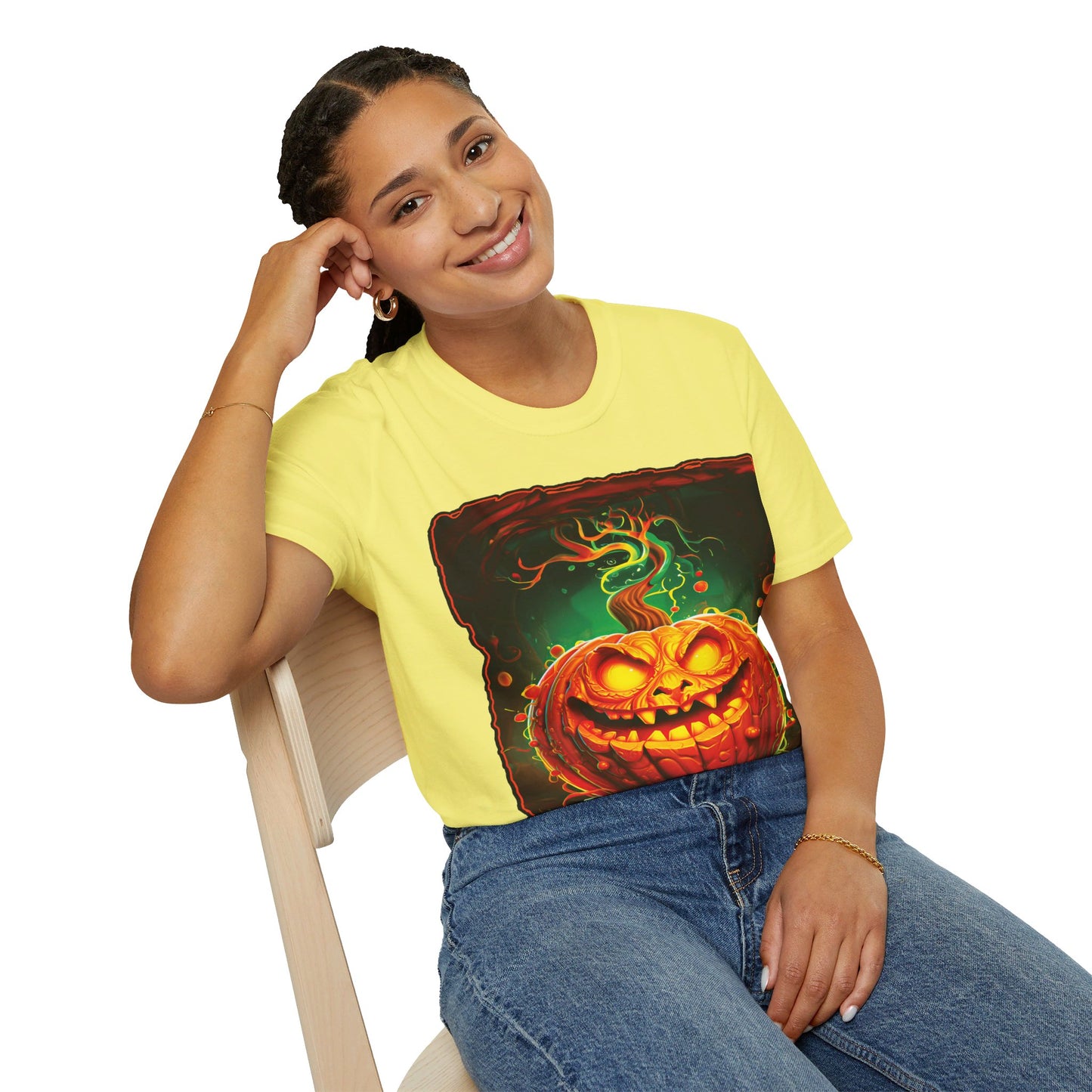 "Beware the Pumpkin Patch..." Unisex Softstyle T-Shirt from Adobe Dregs Coffee Stash™