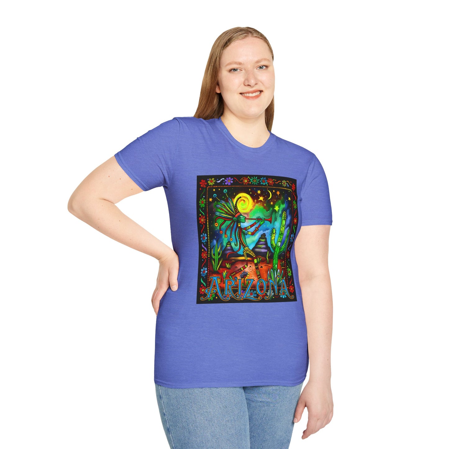 "Saguaro Serenade" Unisex Softstyle T-Shirt from Adobe Dregs Coffee Stash™