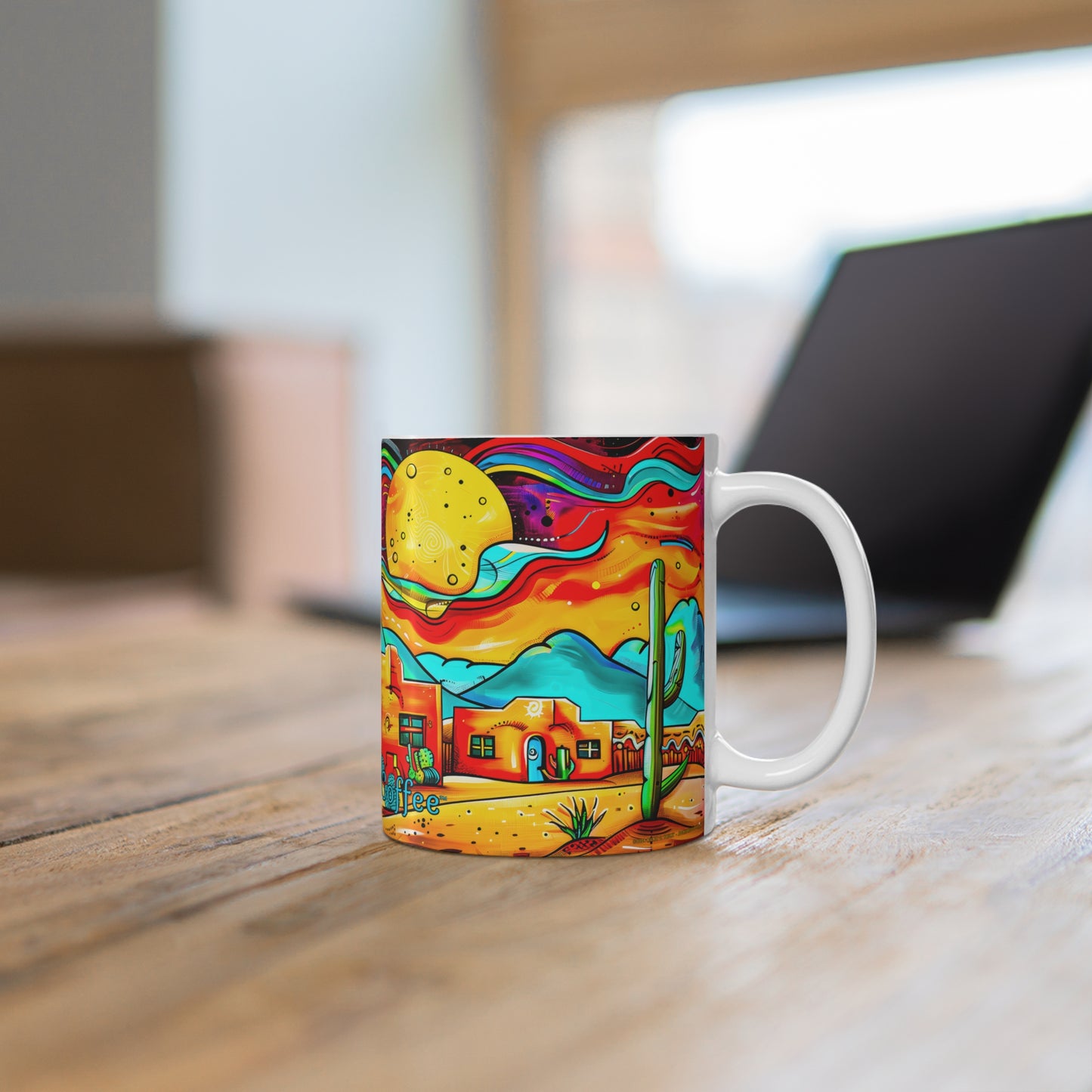 "Cheddar Moon" 11oz Coffee Mug, from Adobe Dregs Coffee Stash™