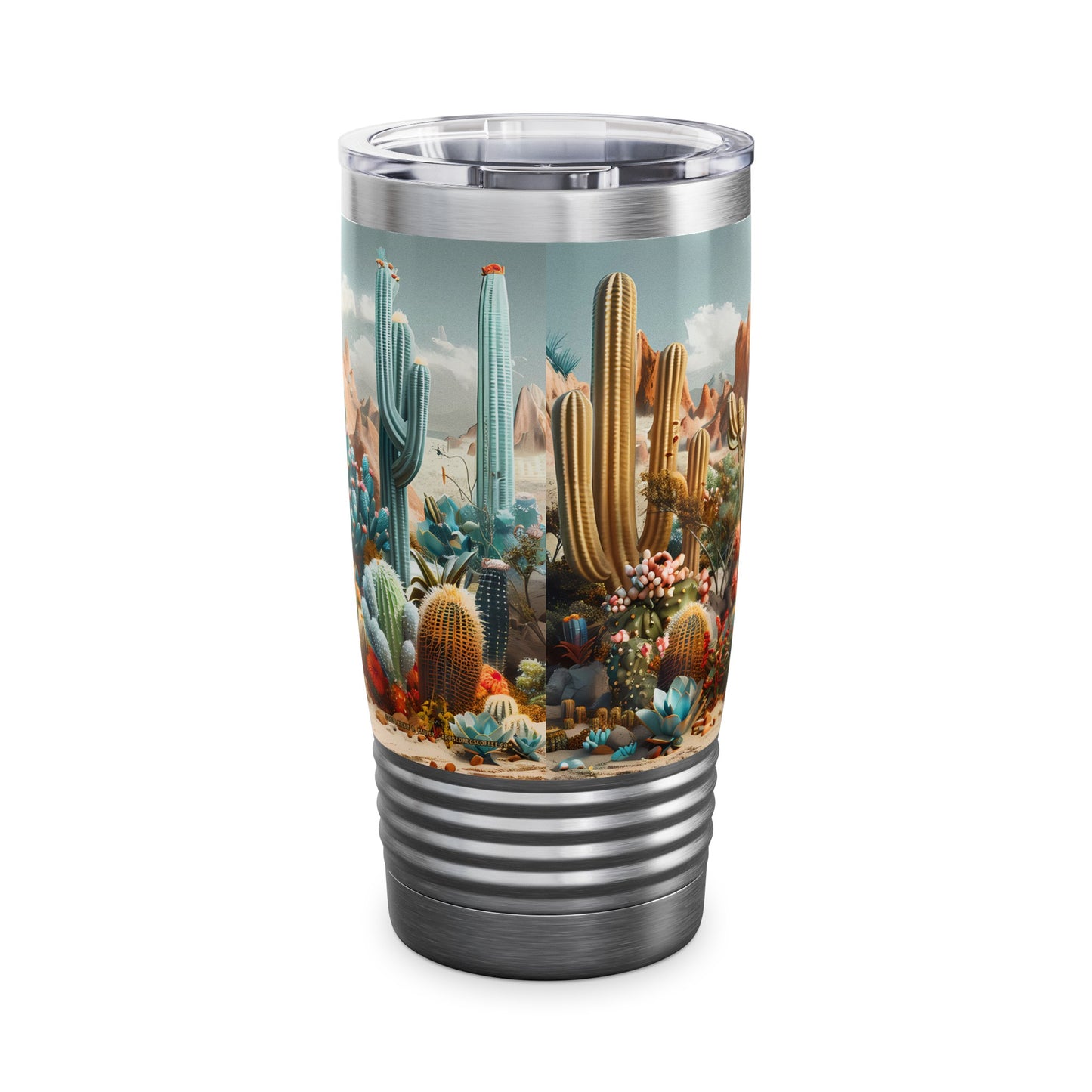 Desert Cacti from Adobe Dregs Coffee: Ringneck Tumbler, 20oz