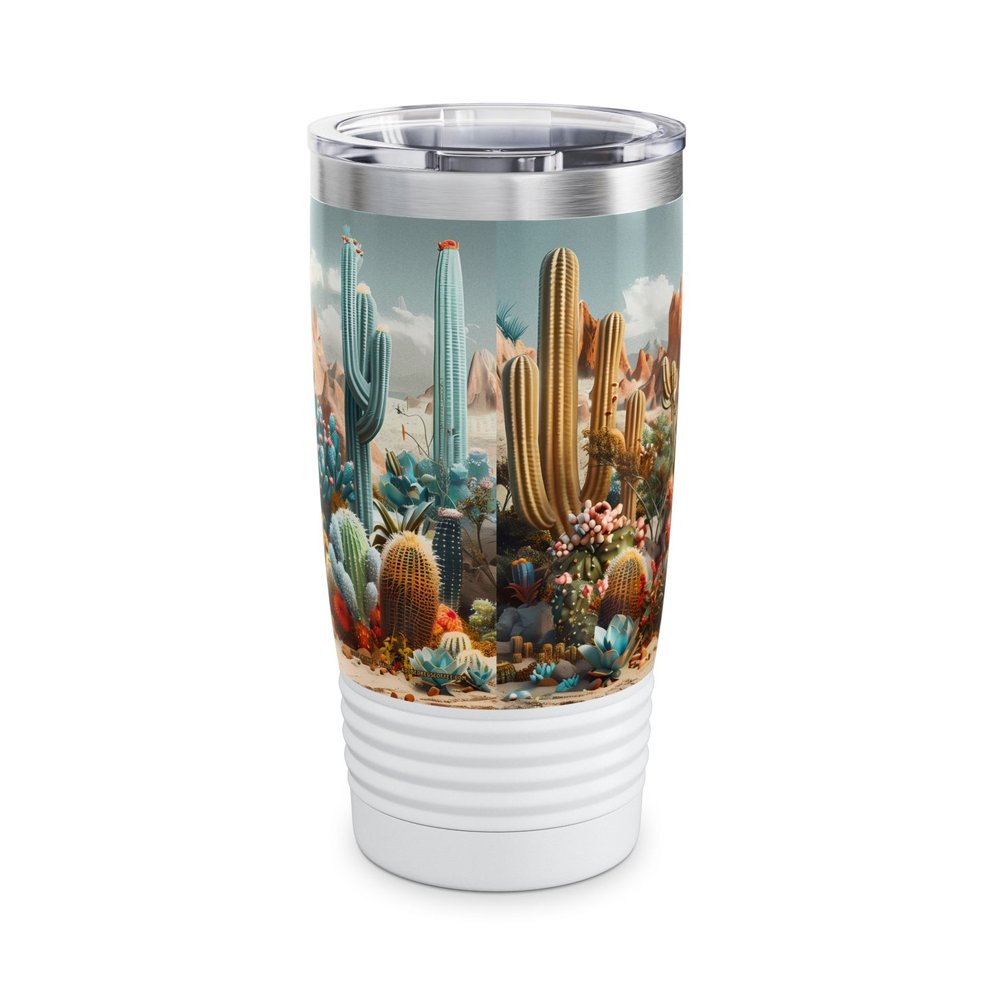 Desert Cacti from Adobe Dregs Coffee: Ringneck Tumbler, 20oz