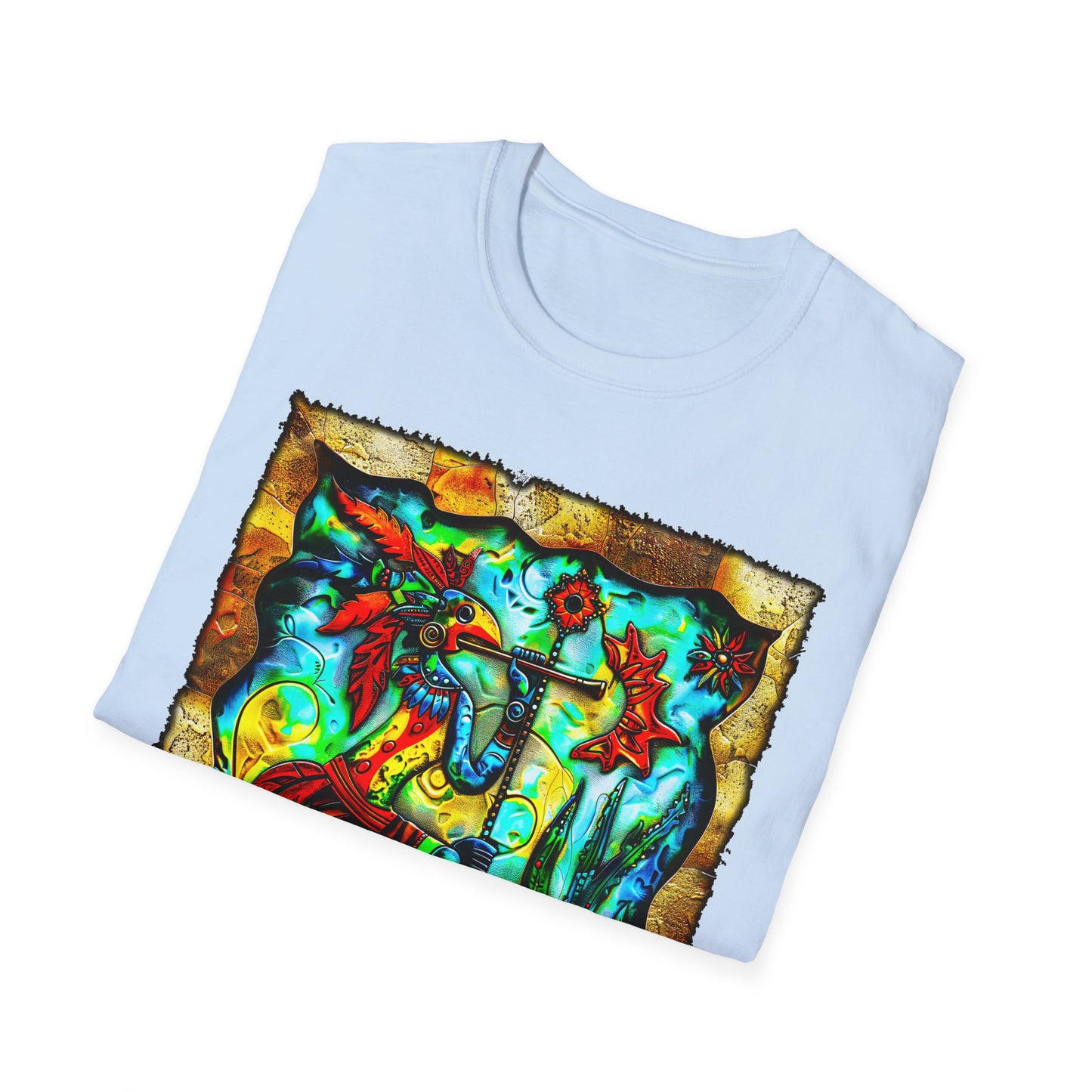 "Masked Entity" Unisex Softstyle T-Shirt from Adobe Dregs Coffee Stash™