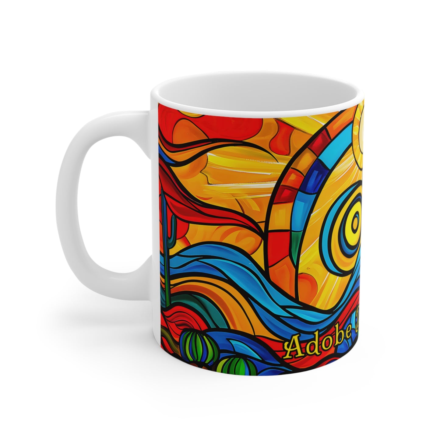 "Stained Glactus" 11oz Coffee Mug, from Adobe Dregs Coffee Stash™