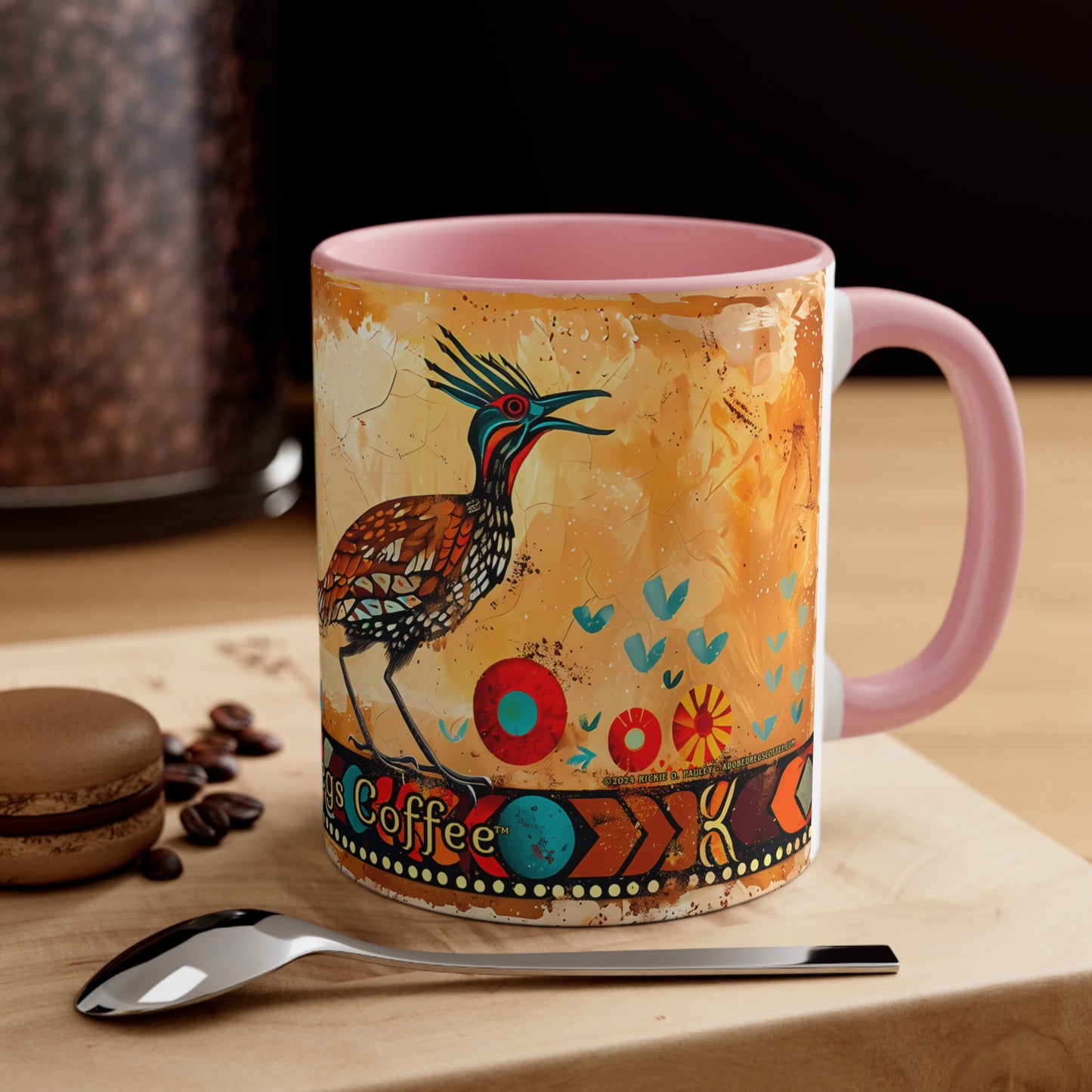 Pájaro Correcaminos Accent Coffee Mug, 11oz from Adobe Dregs Coffee