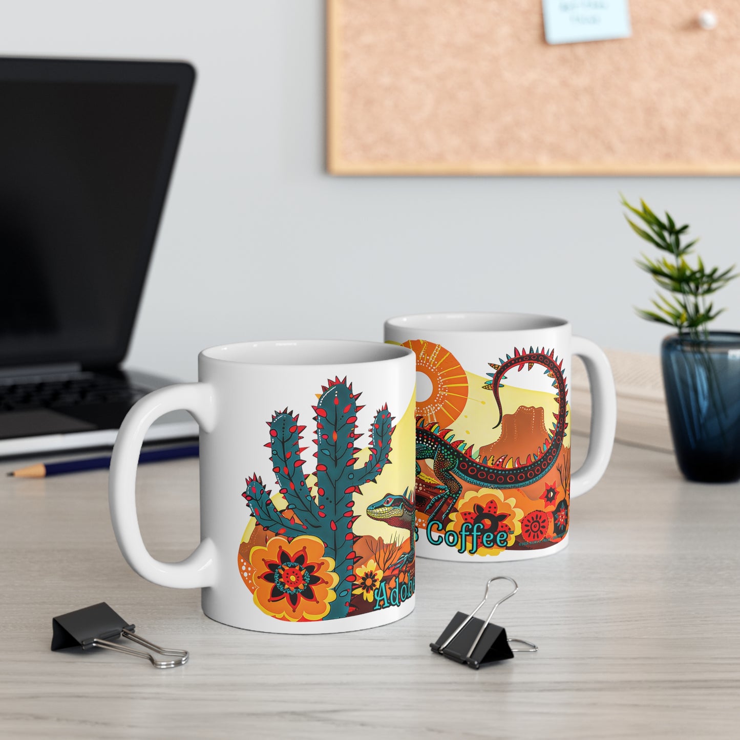 "Basking in the Sun" 11oz Coffee Mug, from Adobe Dregs Coffee Stash™