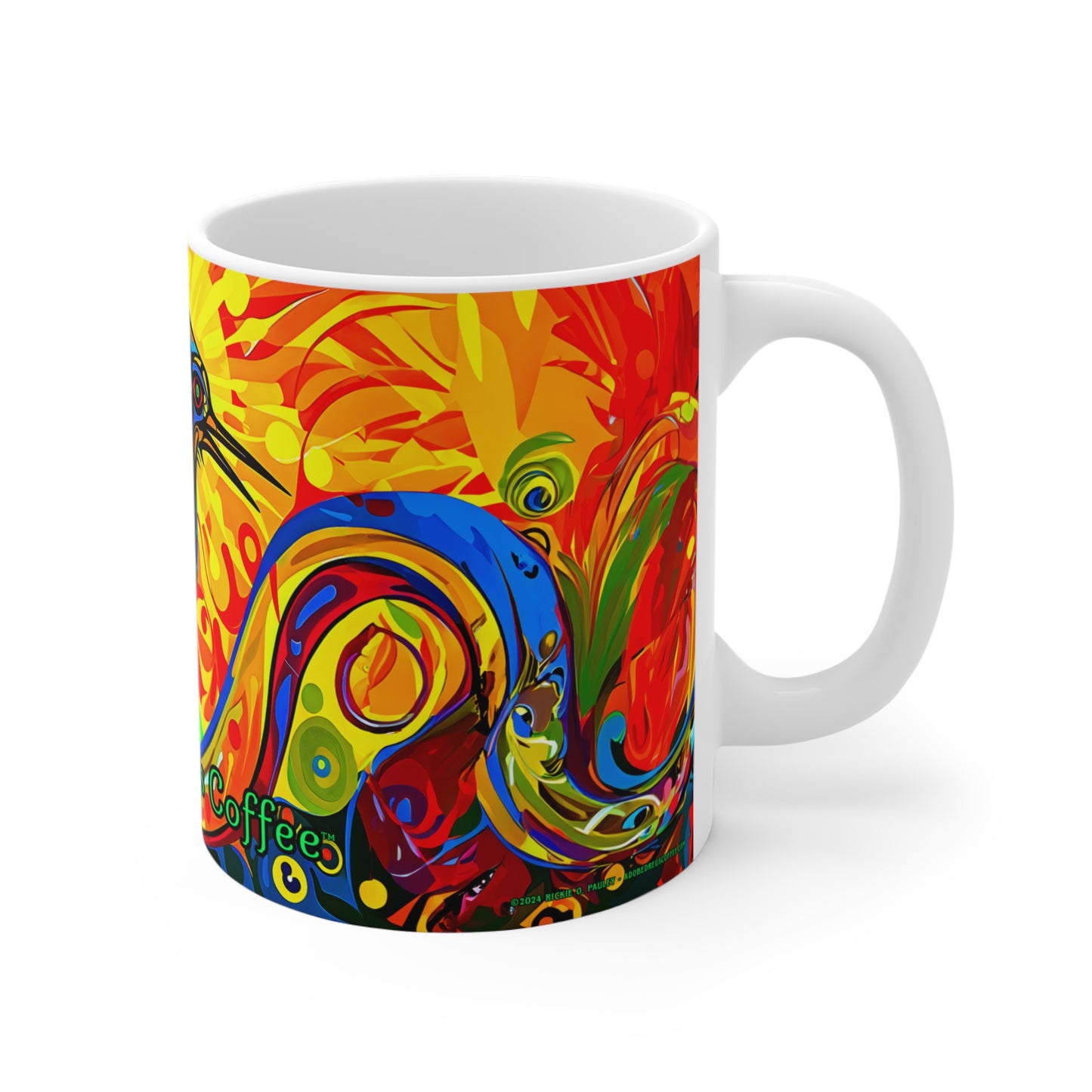 "Running the Road" 11oz Coffee Mug, from Adobe Dregs Coffee Stash™