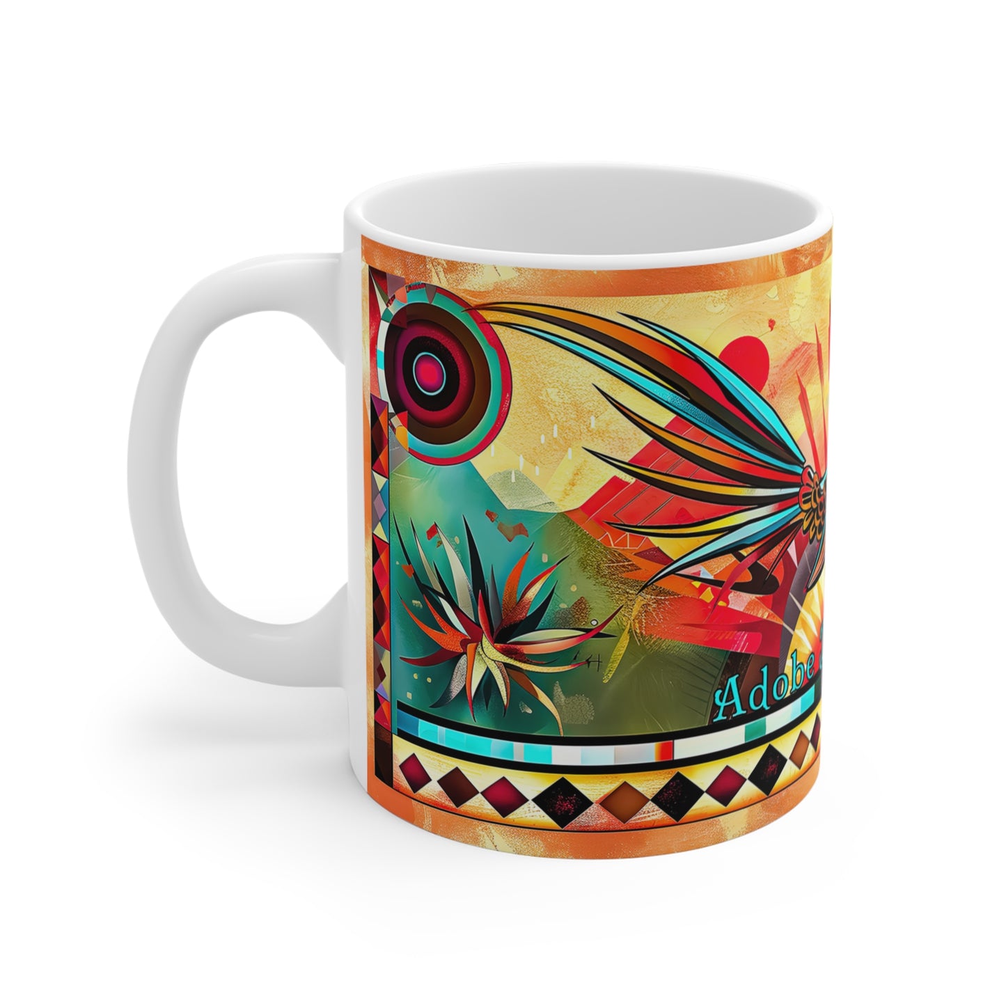 "Strike A Pose" 11oz Coffee Mug, from Adobe Dregs Coffee Stash™