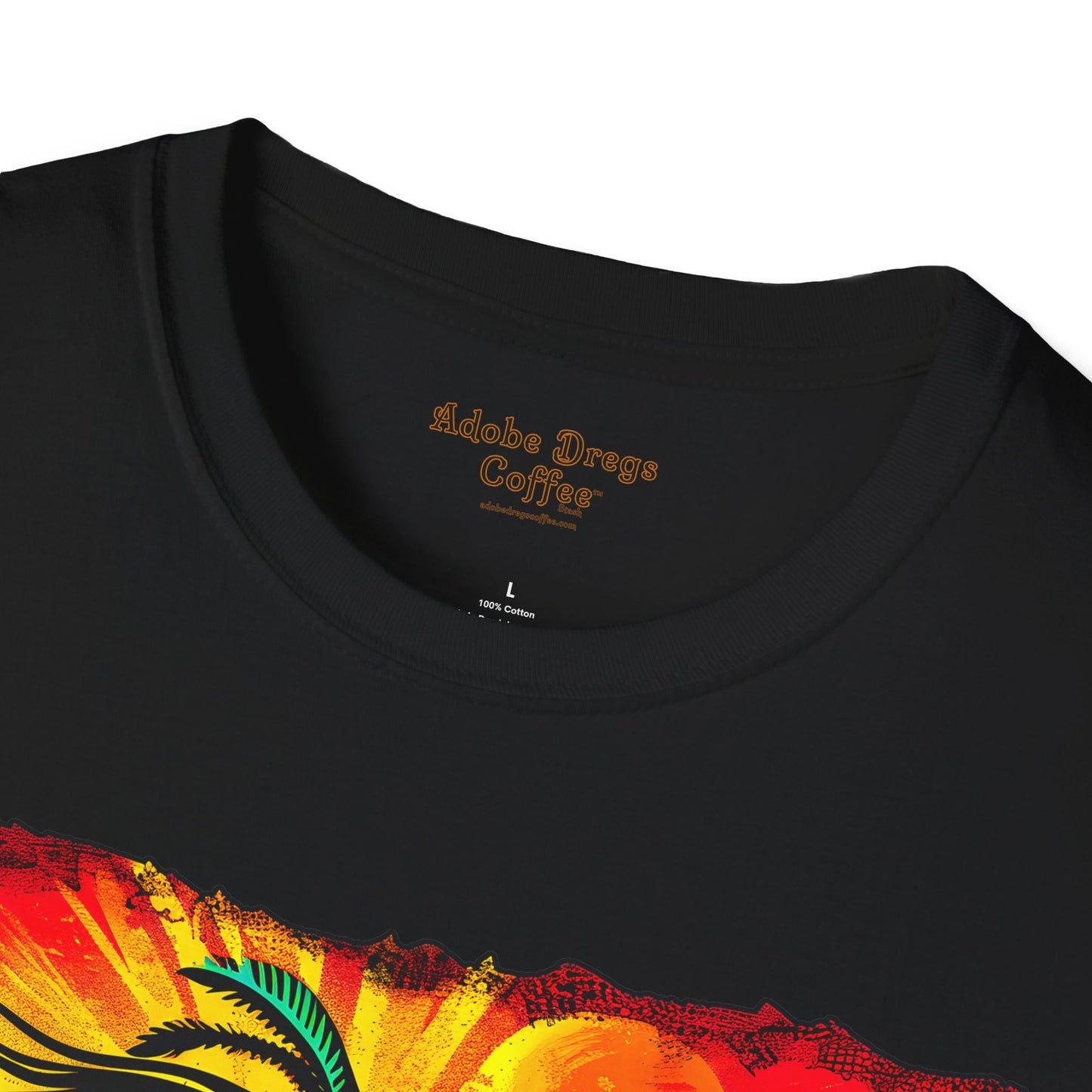 "Sunset Anthem" Unisex Softstyle T-Shirt from Adobe Dregs Coffee Stash™