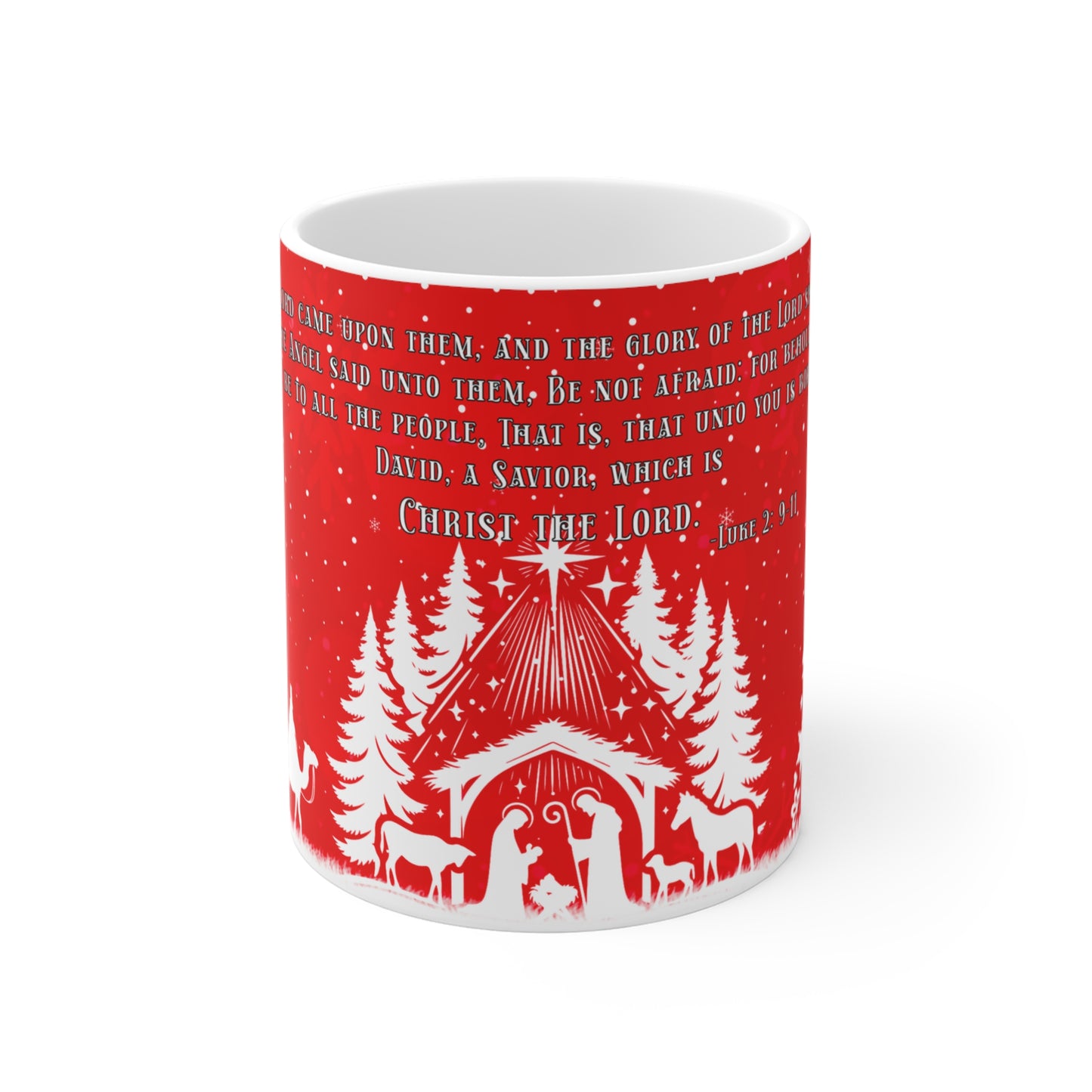 "A Child is Born" 11oz Coffee Mug, Christian Christmas Mug from Adobe Dregs Coffee Stash™