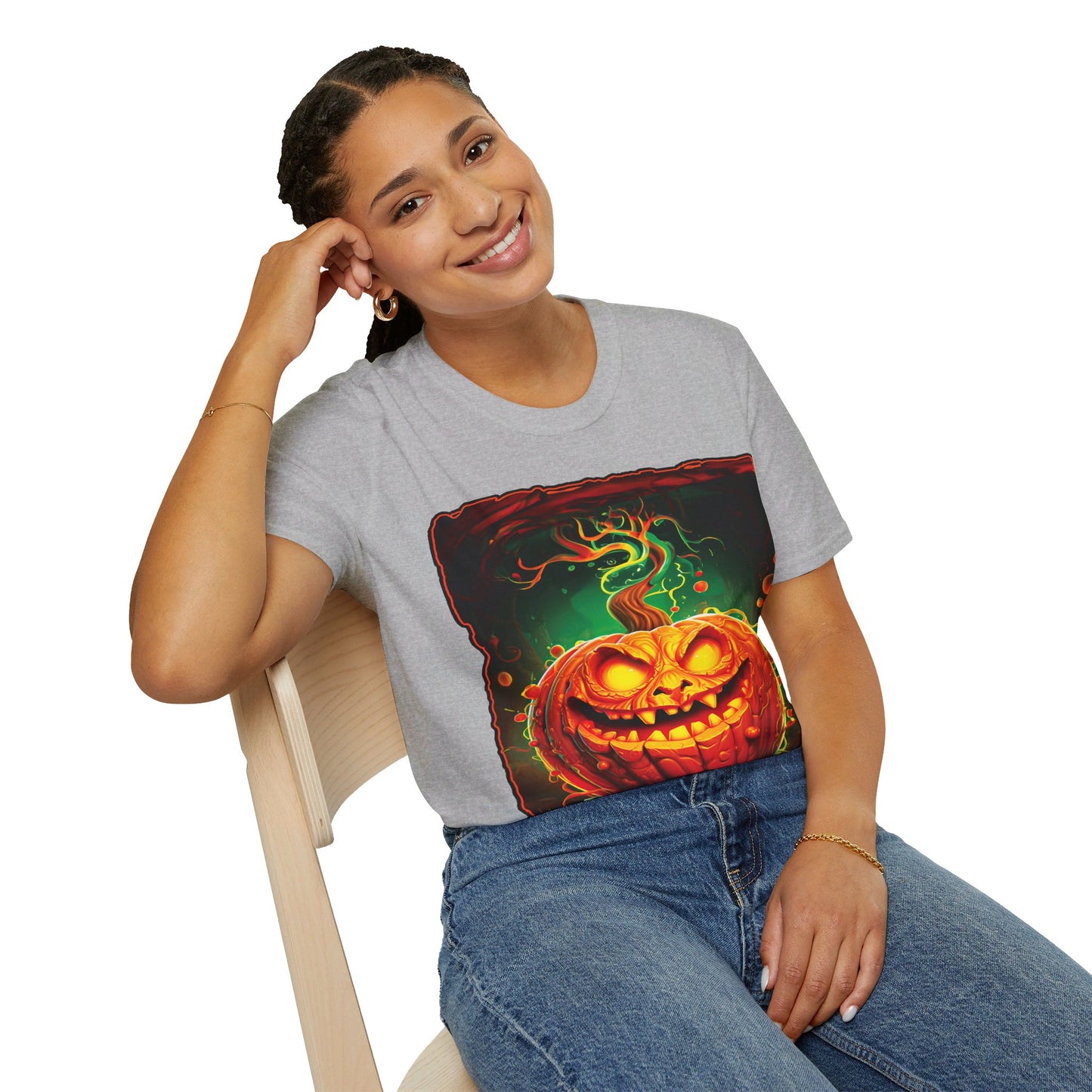 "Beware the Pumpkin Patch..." Unisex Softstyle T-Shirt from Adobe Dregs Coffee Stash™