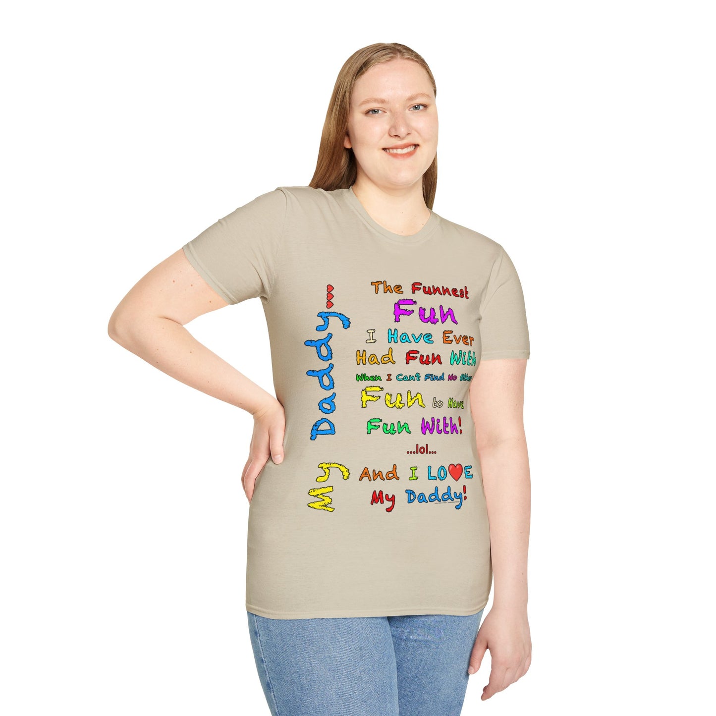 "The Funnest Dad!" Unisex Softstyle T-Shirt from Adobe Dregs Coffee Stash™