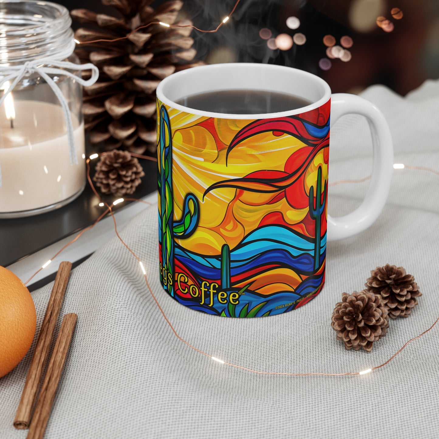 "Stained Glactus" 11oz Coffee Mug, from Adobe Dregs Coffee Stash™