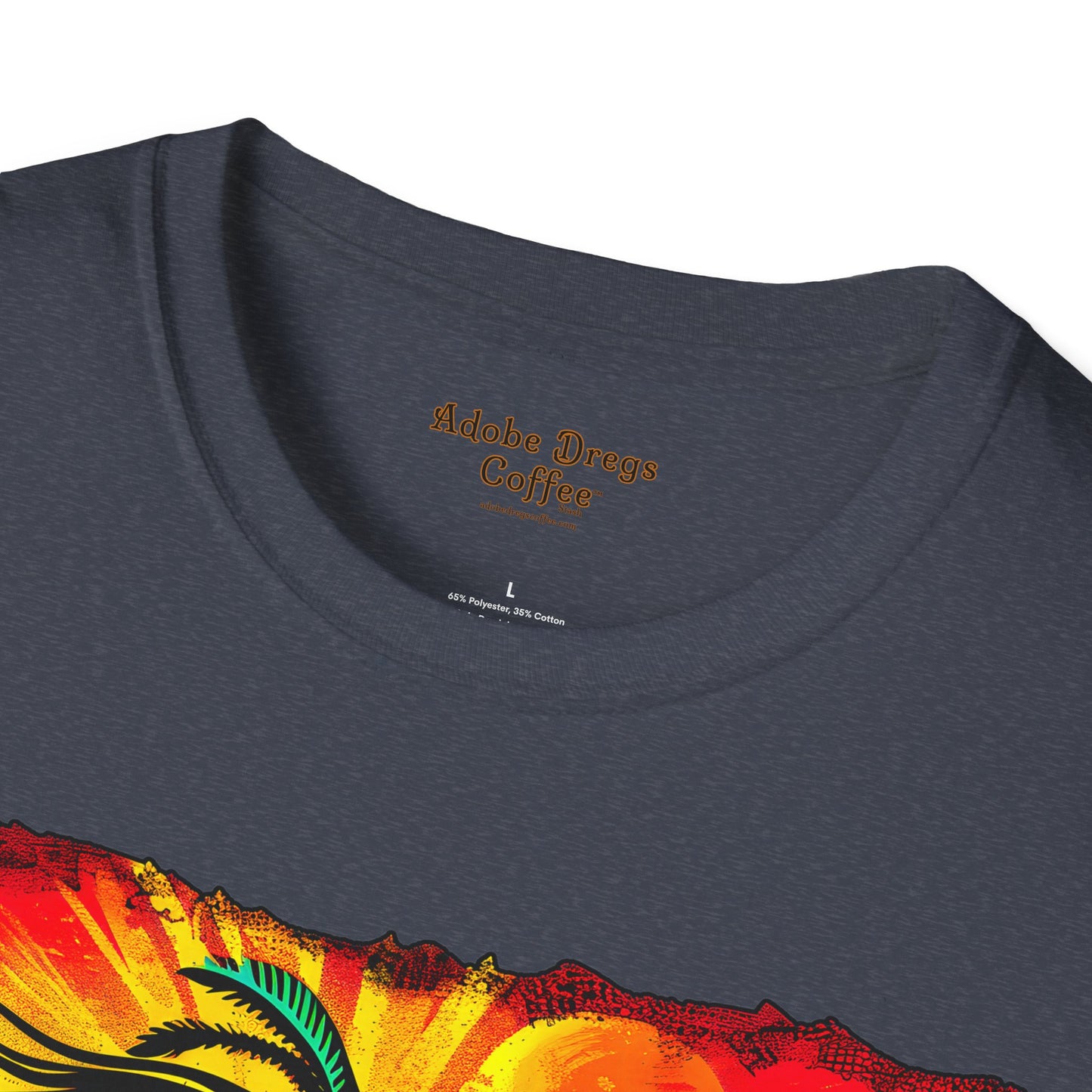 "Sunset Anthem" Unisex Softstyle T-Shirt from Adobe Dregs Coffee Stash™