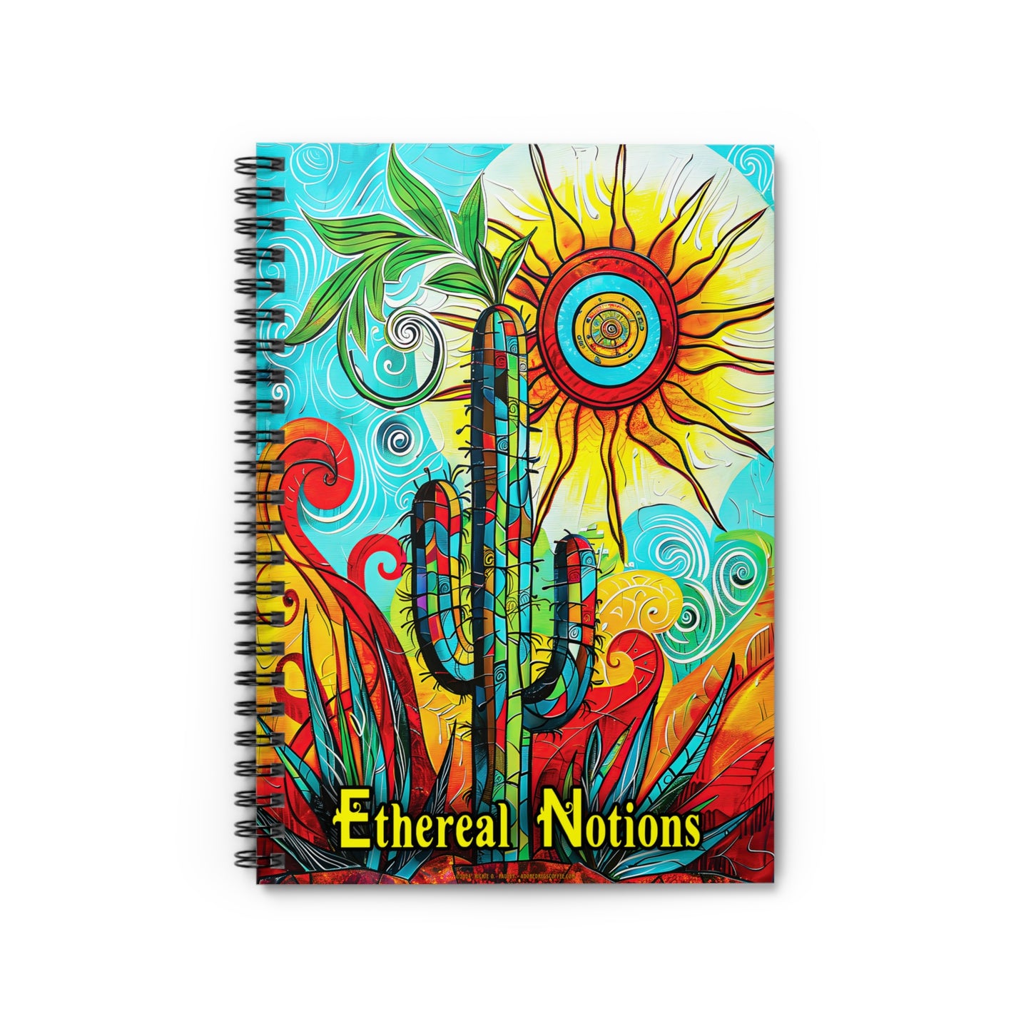 "Ethereal Notions" A Journal & Spiral Notebook - Ruled Line From Adobe Dregs Coffee Stash™