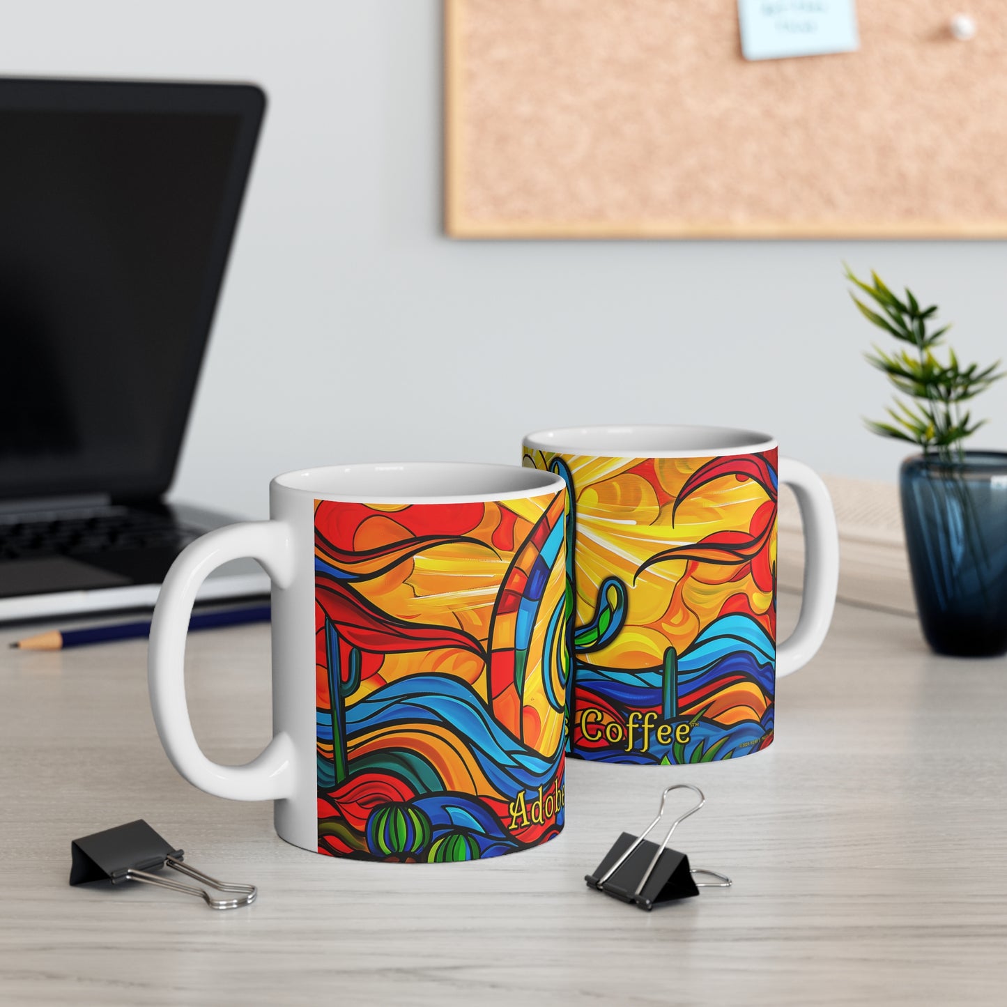 "Stained Glactus" 11oz Coffee Mug, from Adobe Dregs Coffee Stash™