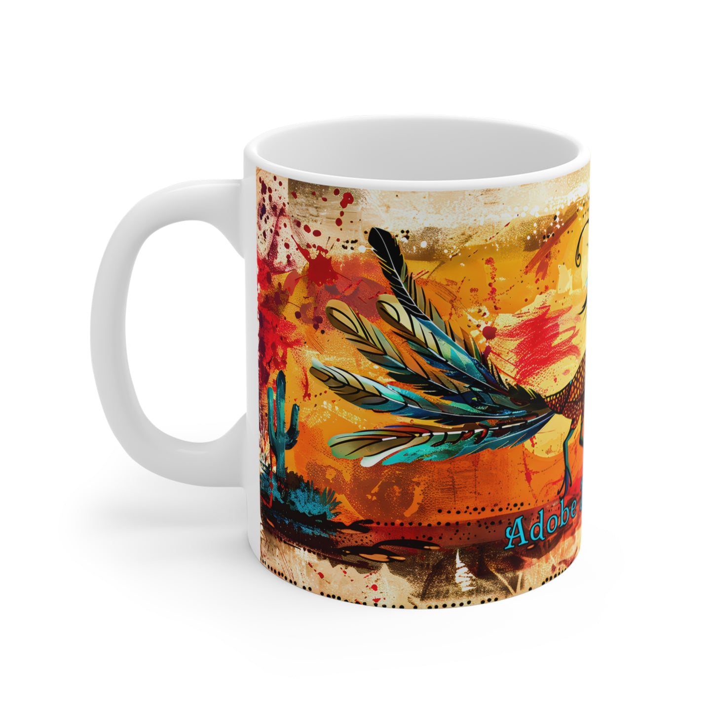 "Roast Runner" 11oz Coffee Mug, from Adobe Dregs Coffee Stash™