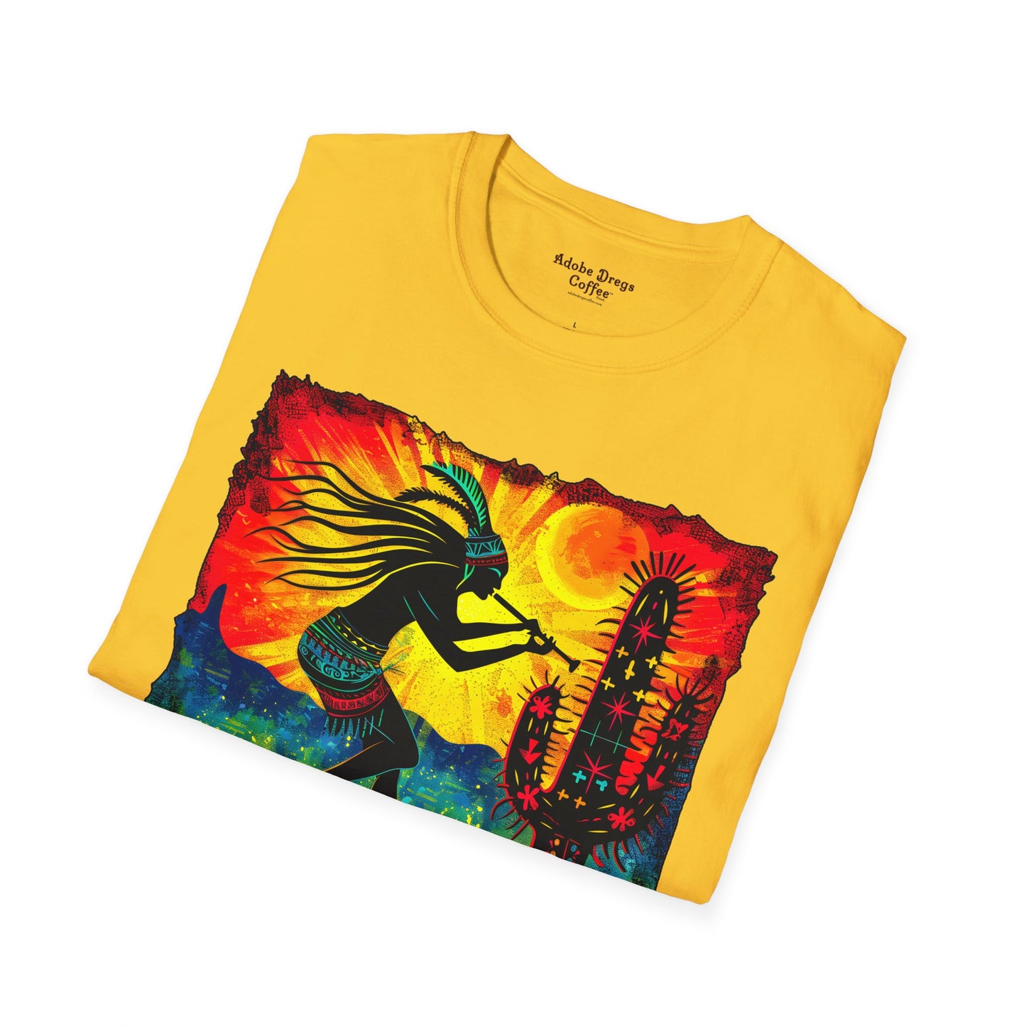 "Sunset Anthem" Unisex Softstyle T-Shirt from Adobe Dregs Coffee Stash™