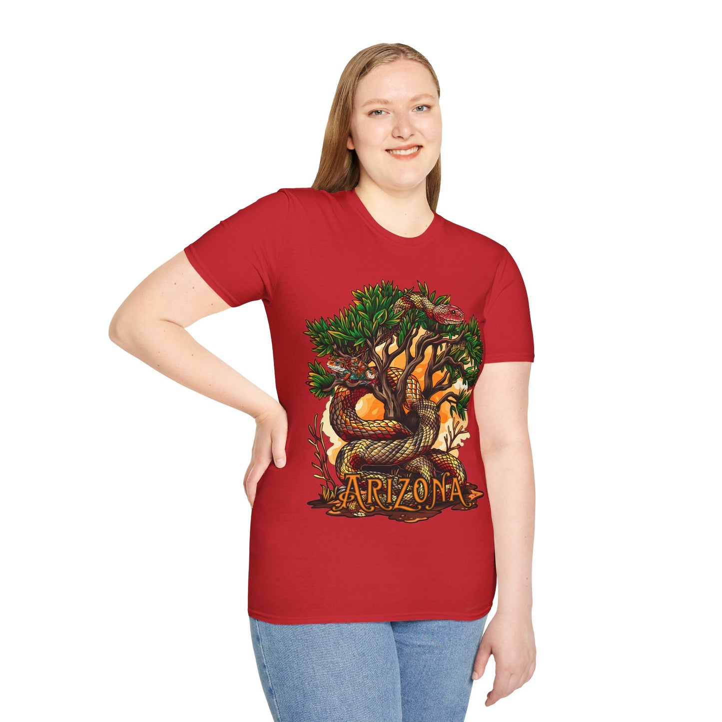 "Detached Disguise" Unisex Softstyle T-Shirt from Adobe Dregs Coffee Stash™