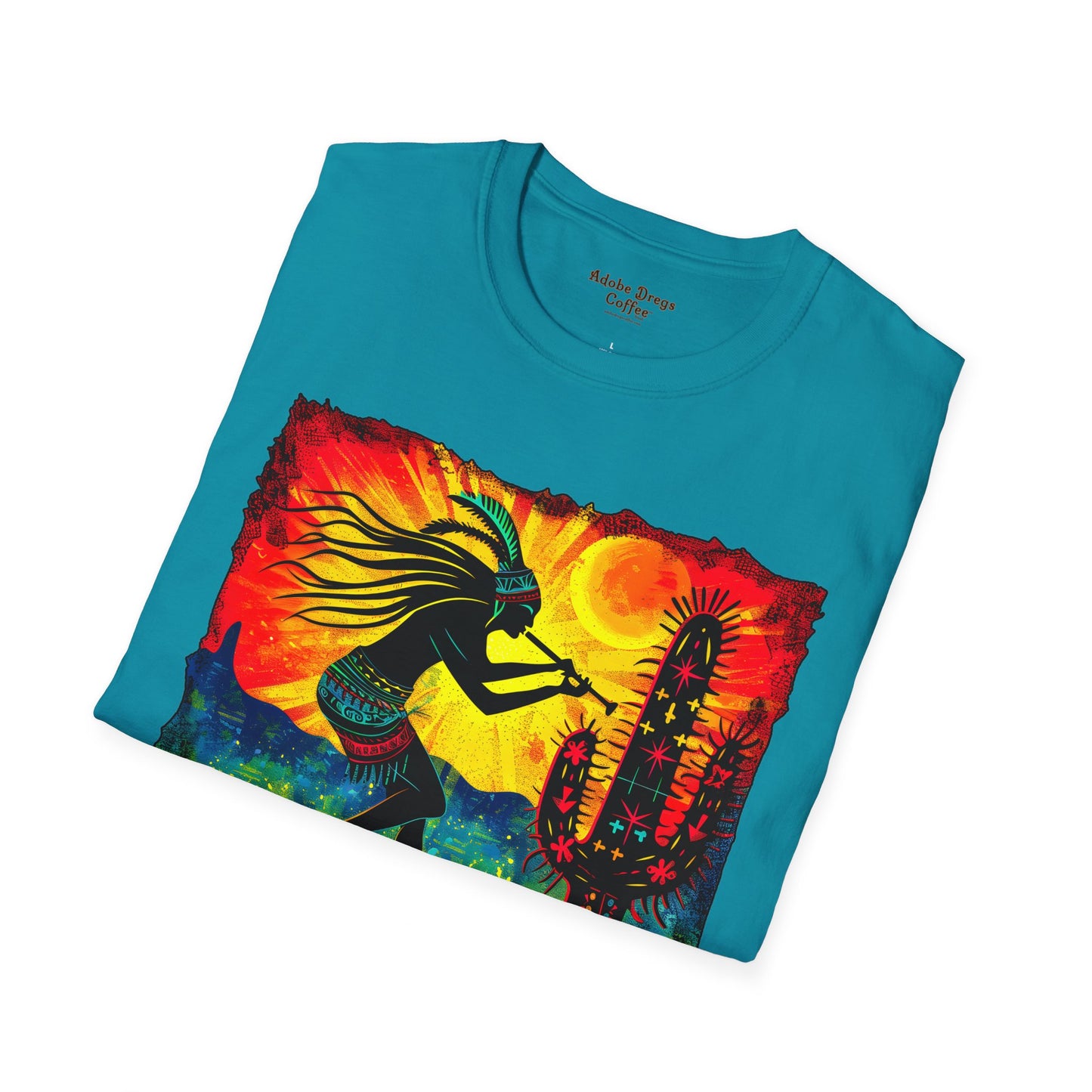 "Sunset Anthem" Unisex Softstyle T-Shirt from Adobe Dregs Coffee Stash™