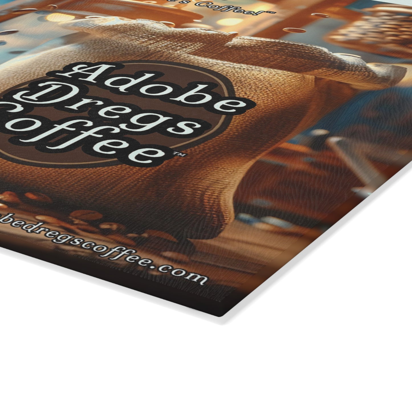 Glass Cutting Board from Adobe Dregs Coffee™ (Available in 2 sizes)