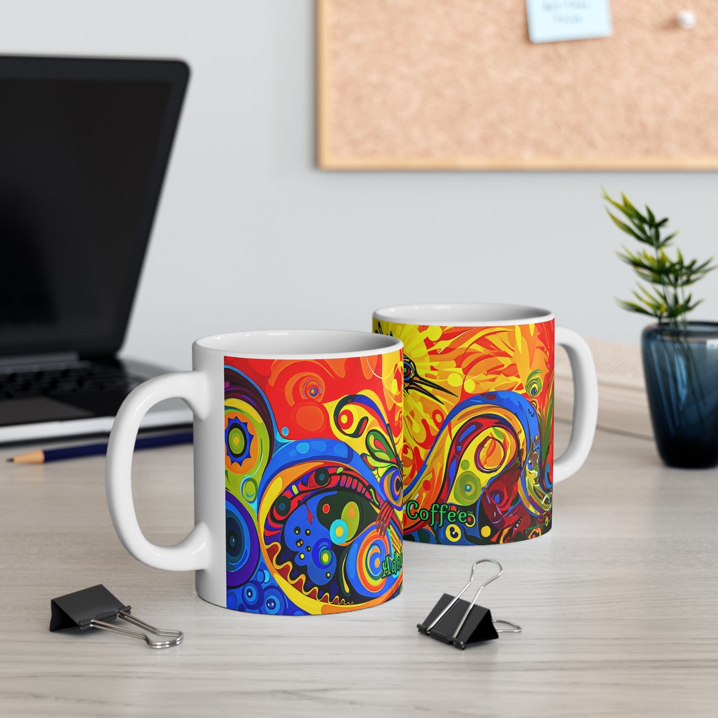 "Running the Road" 11oz Coffee Mug, from Adobe Dregs Coffee Stash™