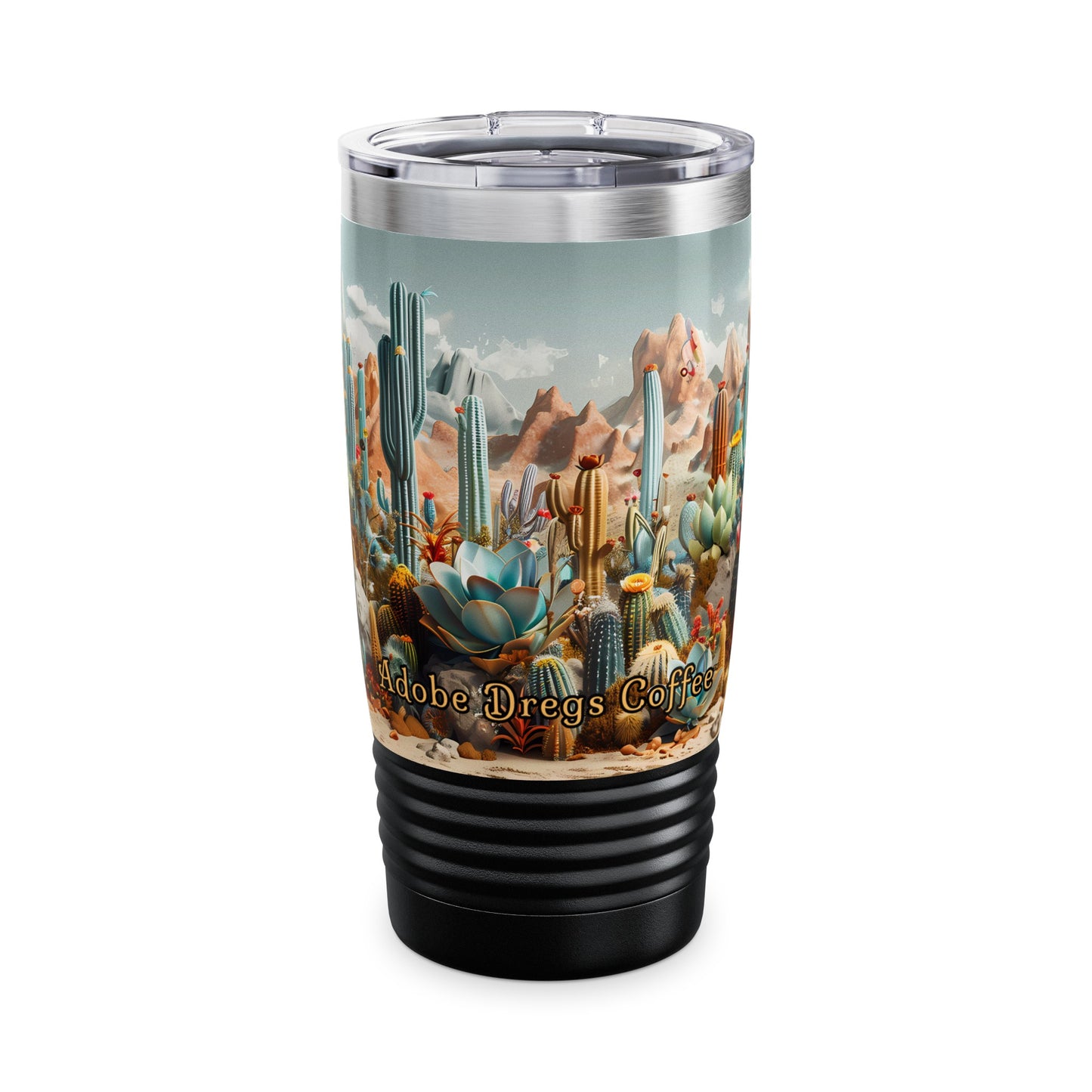 Desert Cacti from Adobe Dregs Coffee: Ringneck Tumbler, 20oz