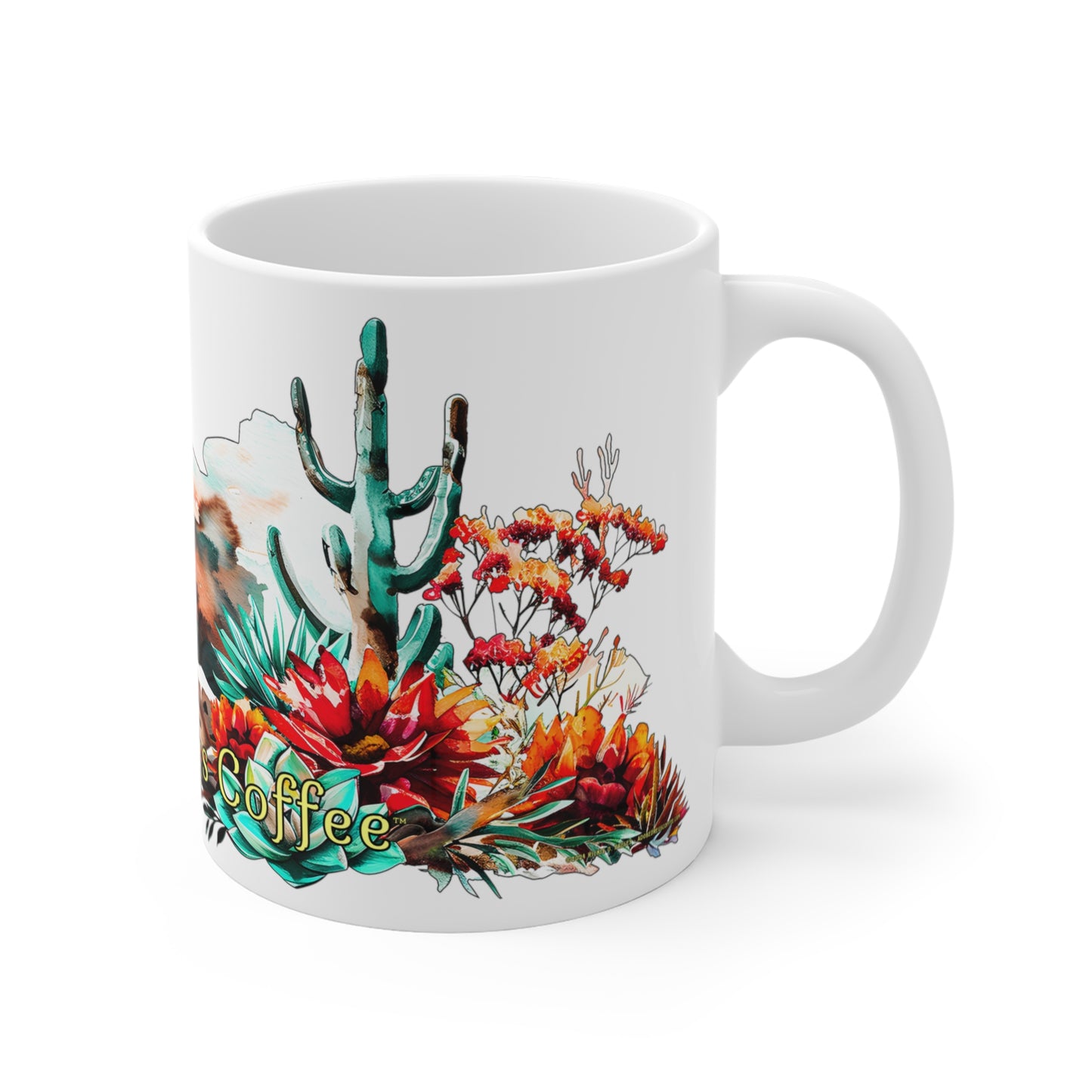 "Splendid Hawks" 11oz Coffee Mug, from Adobe Dregs Coffee Stash™