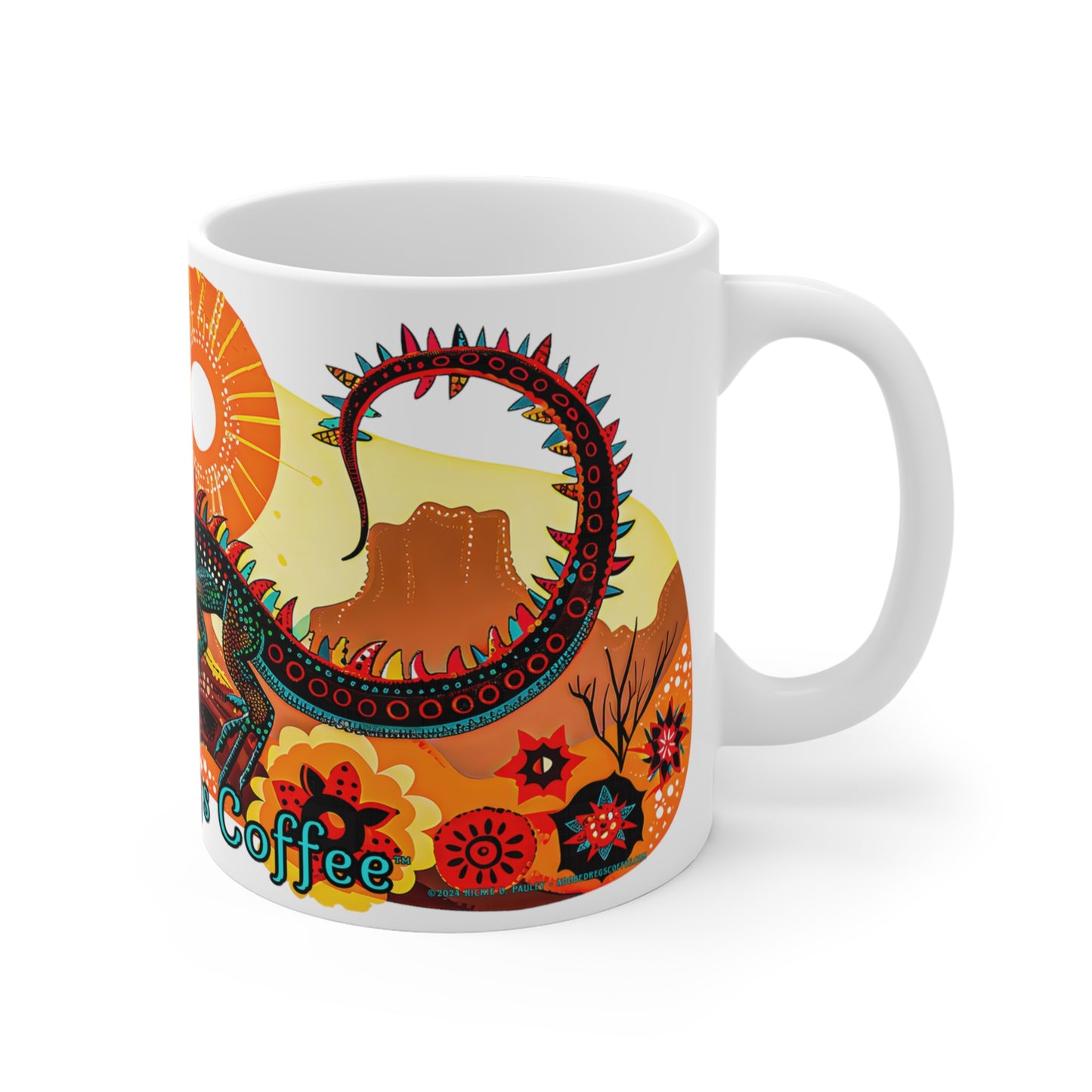 "Basking in the Sun" 11oz Coffee Mug, from Adobe Dregs Coffee Stash™