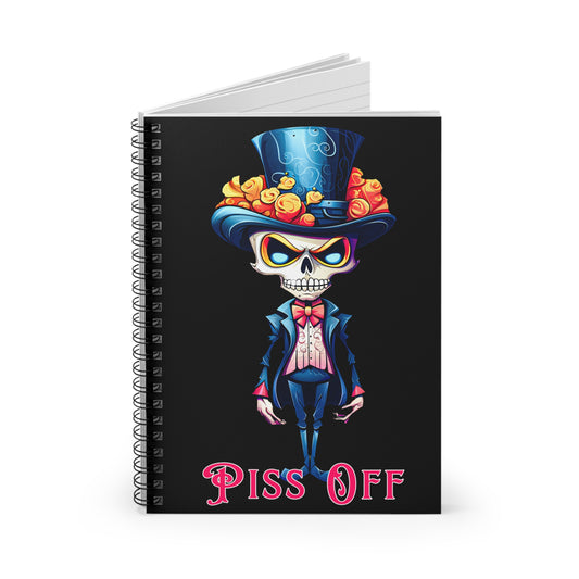 "Piss Off" Spiral Notebook - Ruled Line From Adobe Dregs Coffee Stash™