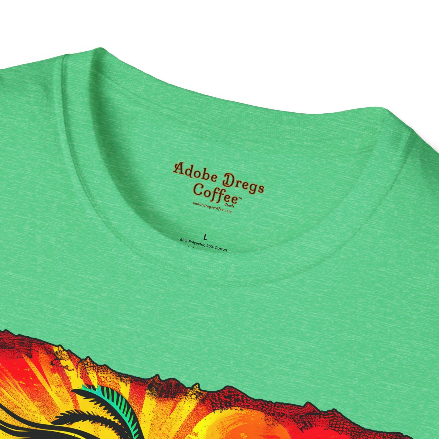 "Sunset Anthem" Unisex Softstyle T-Shirt from Adobe Dregs Coffee Stash™