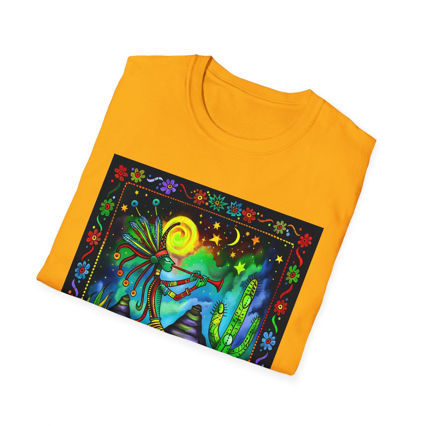 "Saguaro Serenade" Unisex Softstyle T-Shirt from Adobe Dregs Coffee Stash™