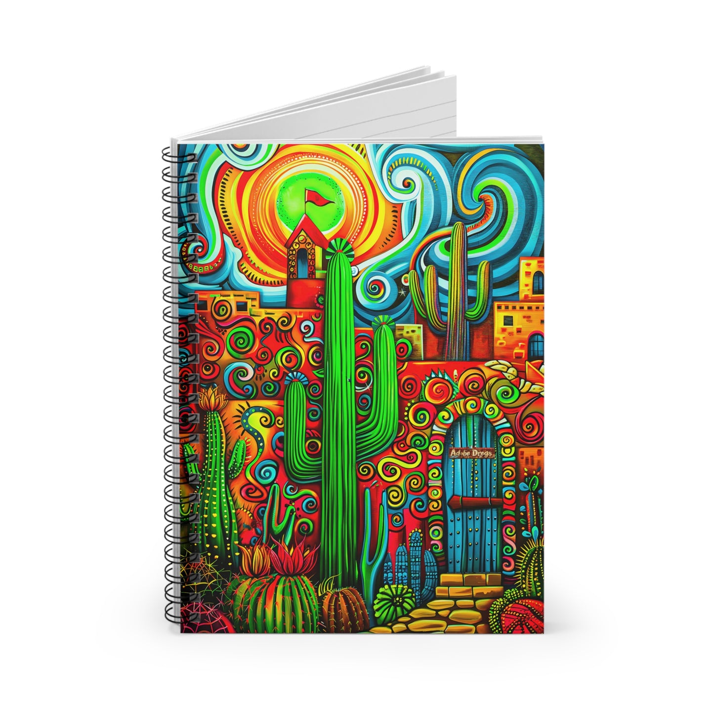 "Old Town, Arizona" A Journal & Spiral Notebook - Ruled Line From Adobe Dregs Coffee Stash™