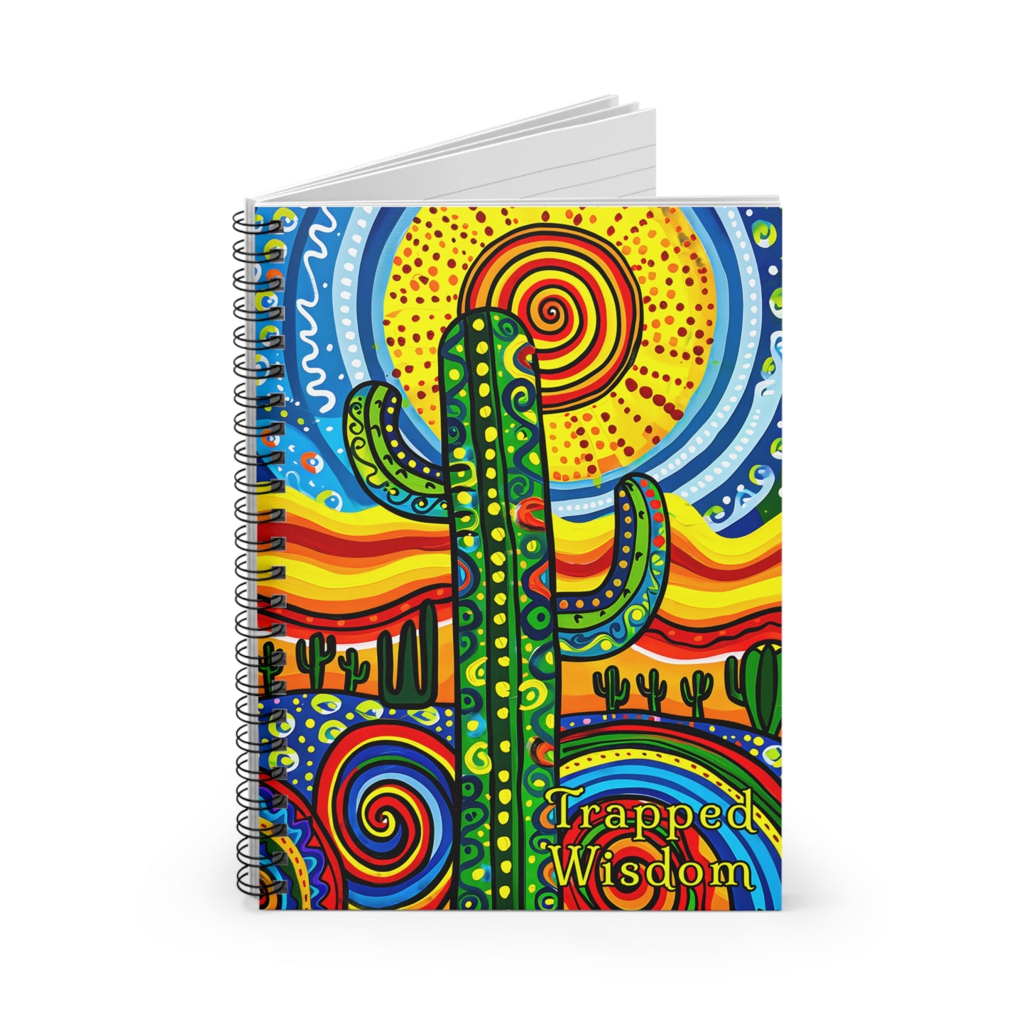 "Trapped Wisdom" A Journal & Spiral Notebook - Ruled Line From Adobe Dregs Coffee Stash™