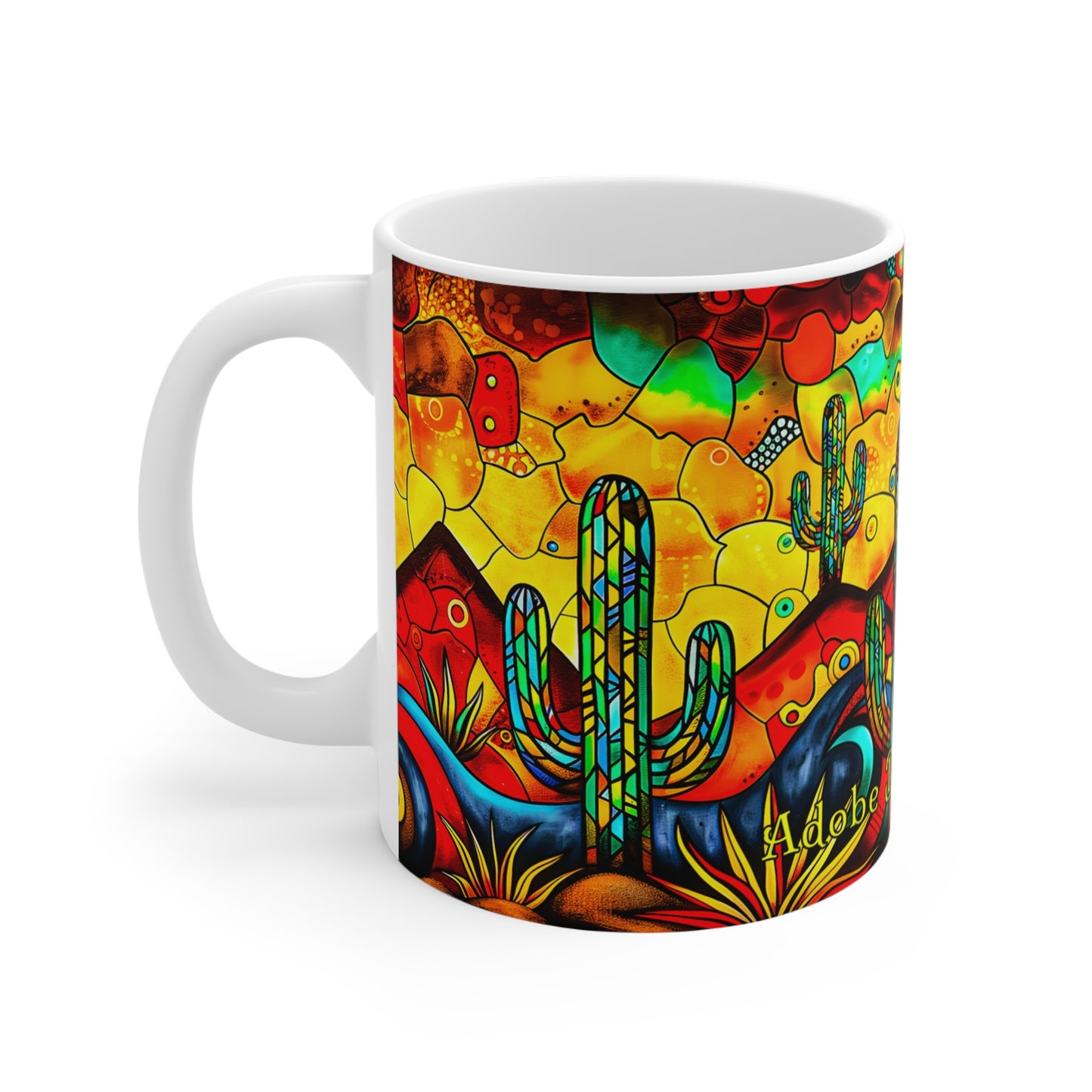 "Prism" 11oz Coffee Mug, from Adobe Dregs Coffee Stash™