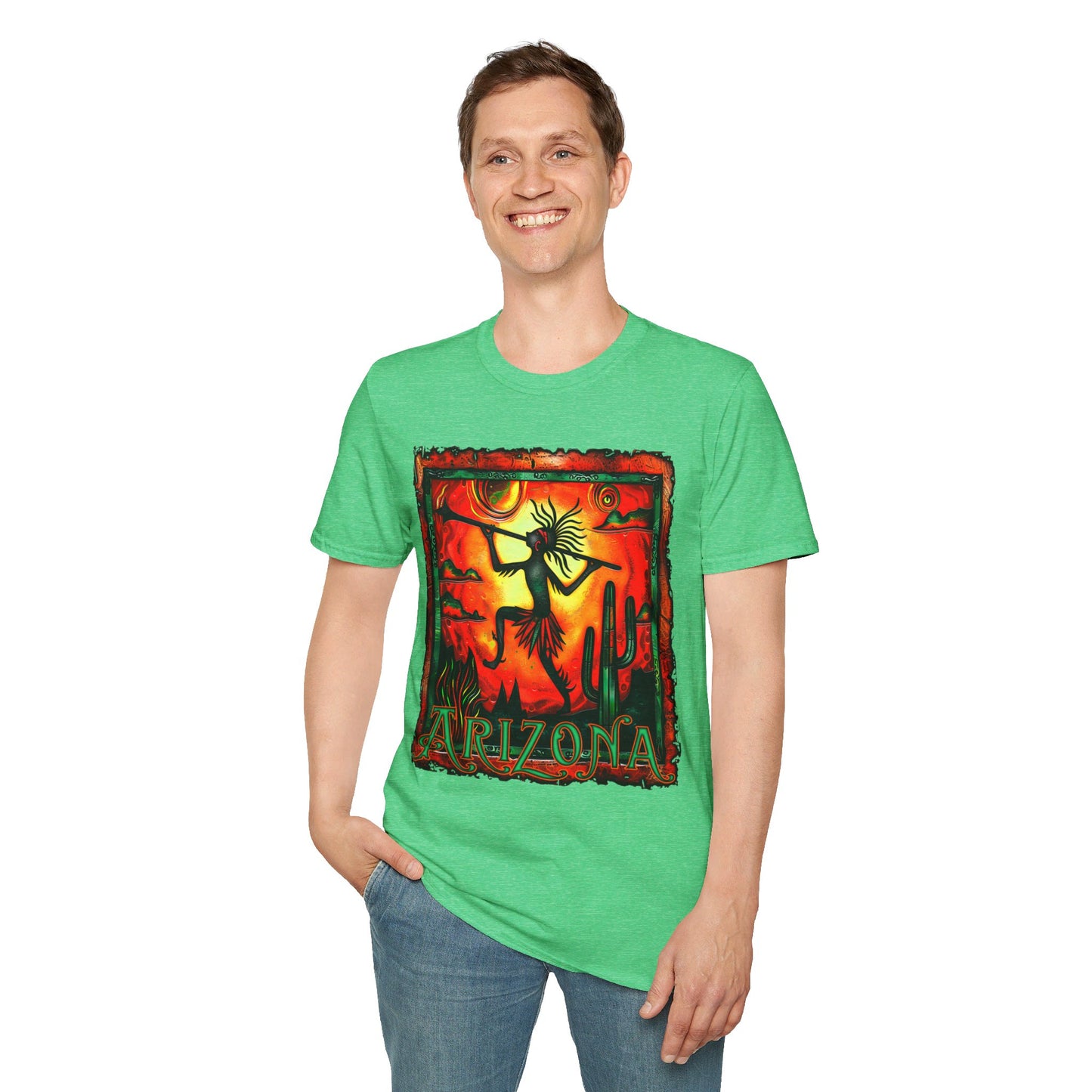 "The Hunter" Unisex Softstyle T-Shirt from Adobe Dregs Coffee Stash™