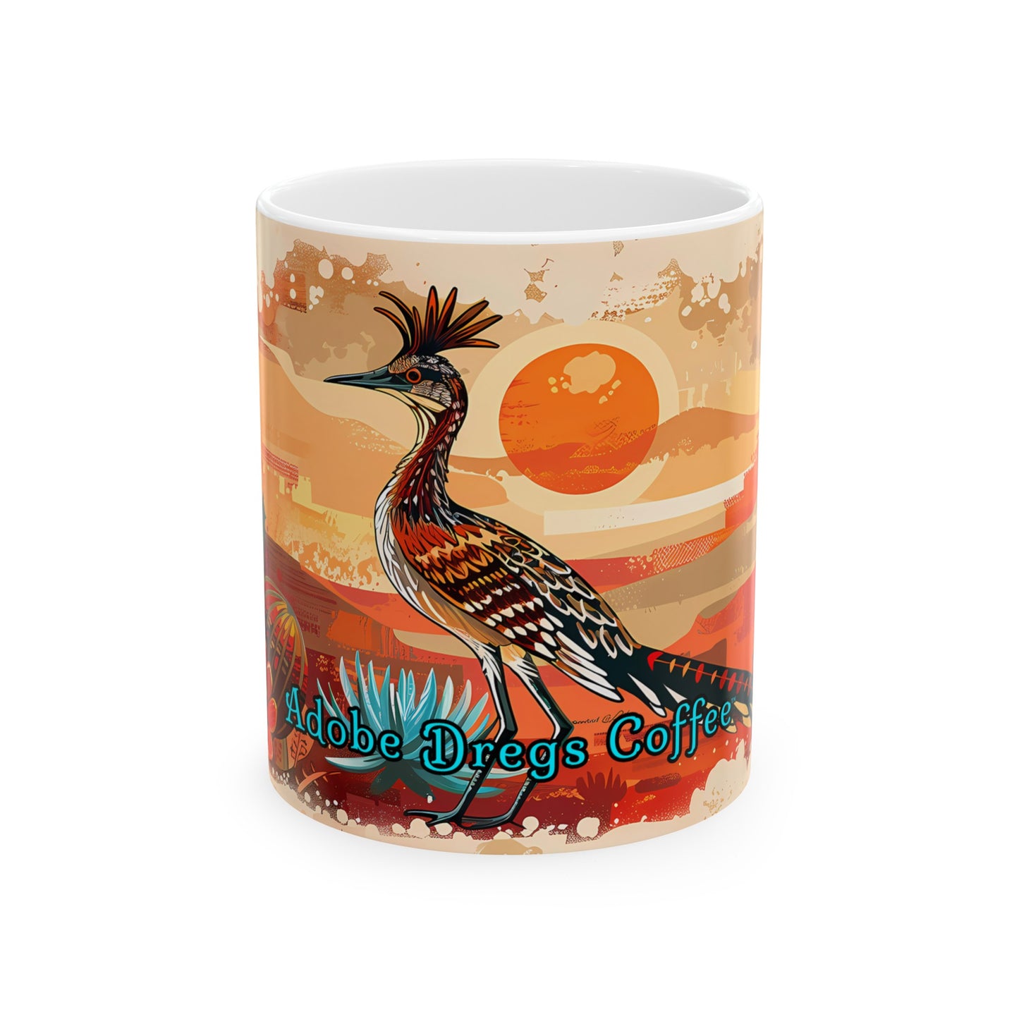 Roadrunner Show-Off: Adobe Dregs Coffee Ceramic Mug, 11oz