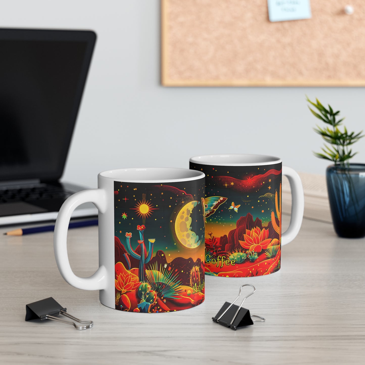 "Twilight Flutterby" 11oz Coffee Mug, from Adobe Dregs Coffee Stash™