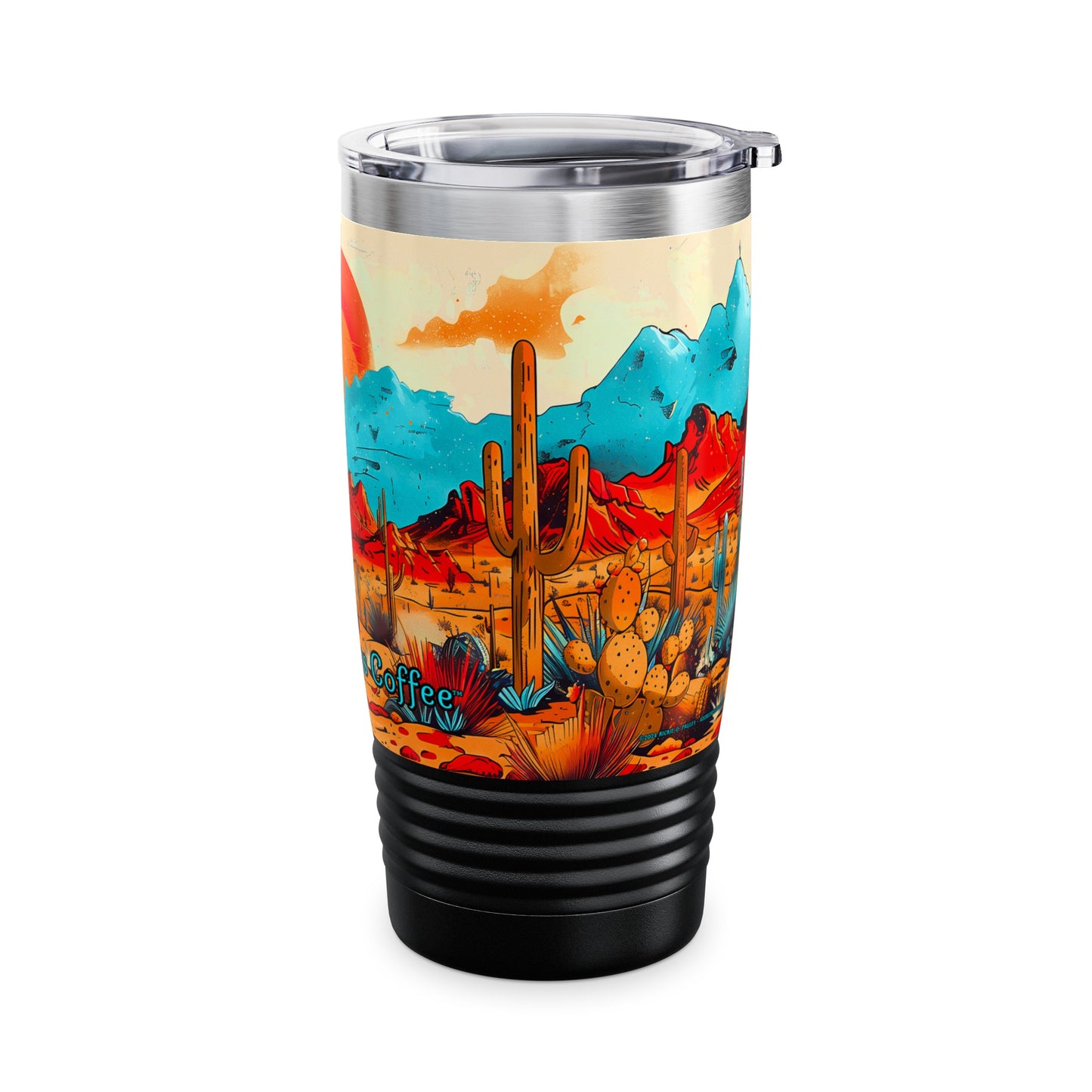 Saguaro Sunset from Adobe Dregs Coffee: Ringneck Tumbler, 20oz