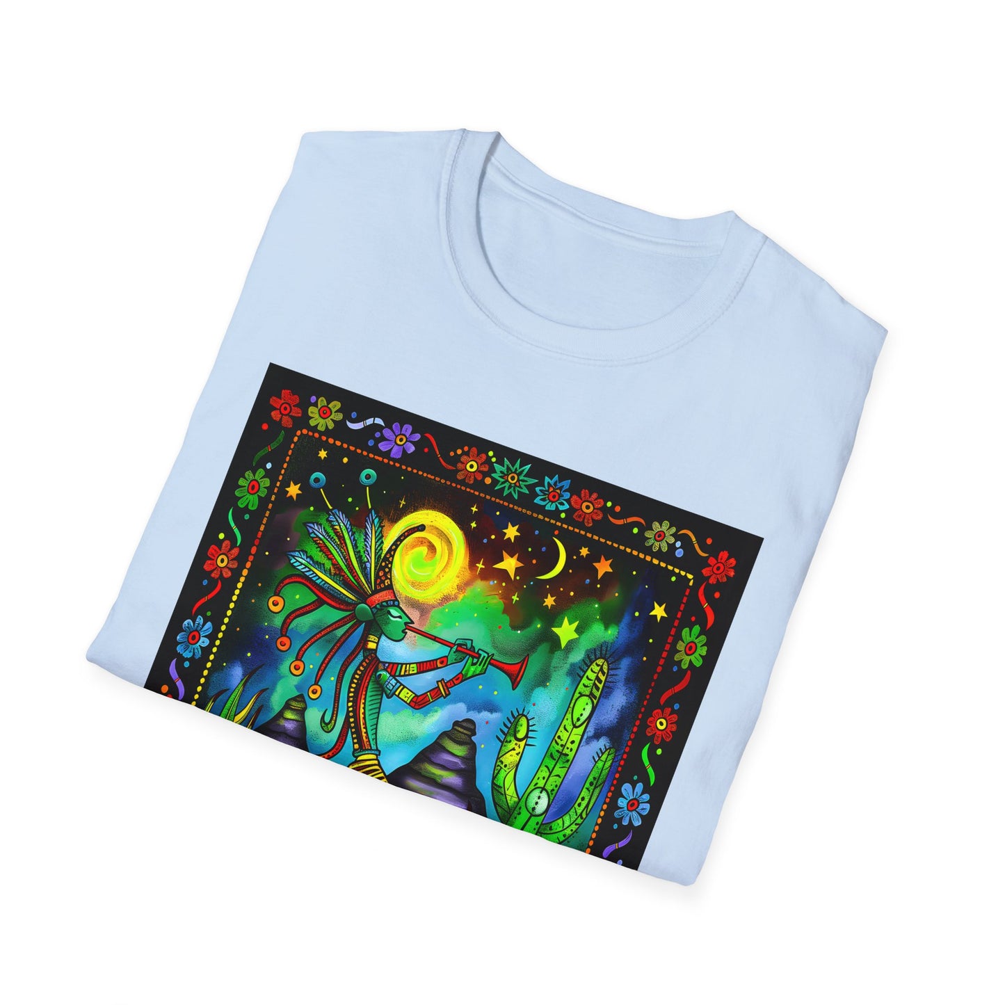 "Saguaro Serenade" Unisex Softstyle T-Shirt from Adobe Dregs Coffee Stash™