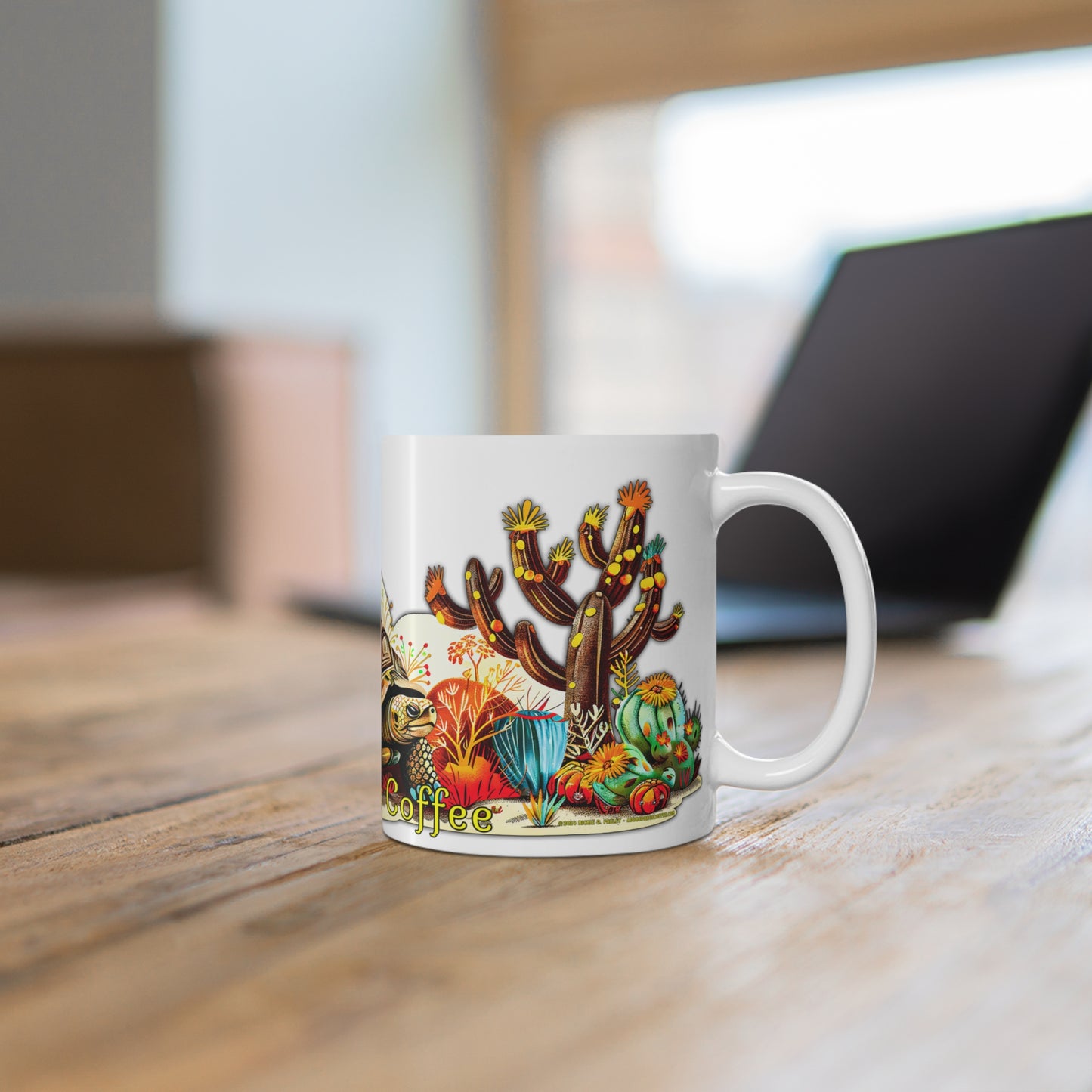 "Joe Tortoise" 11oz Coffee Mug, from Adobe Dregs Coffee Stash™