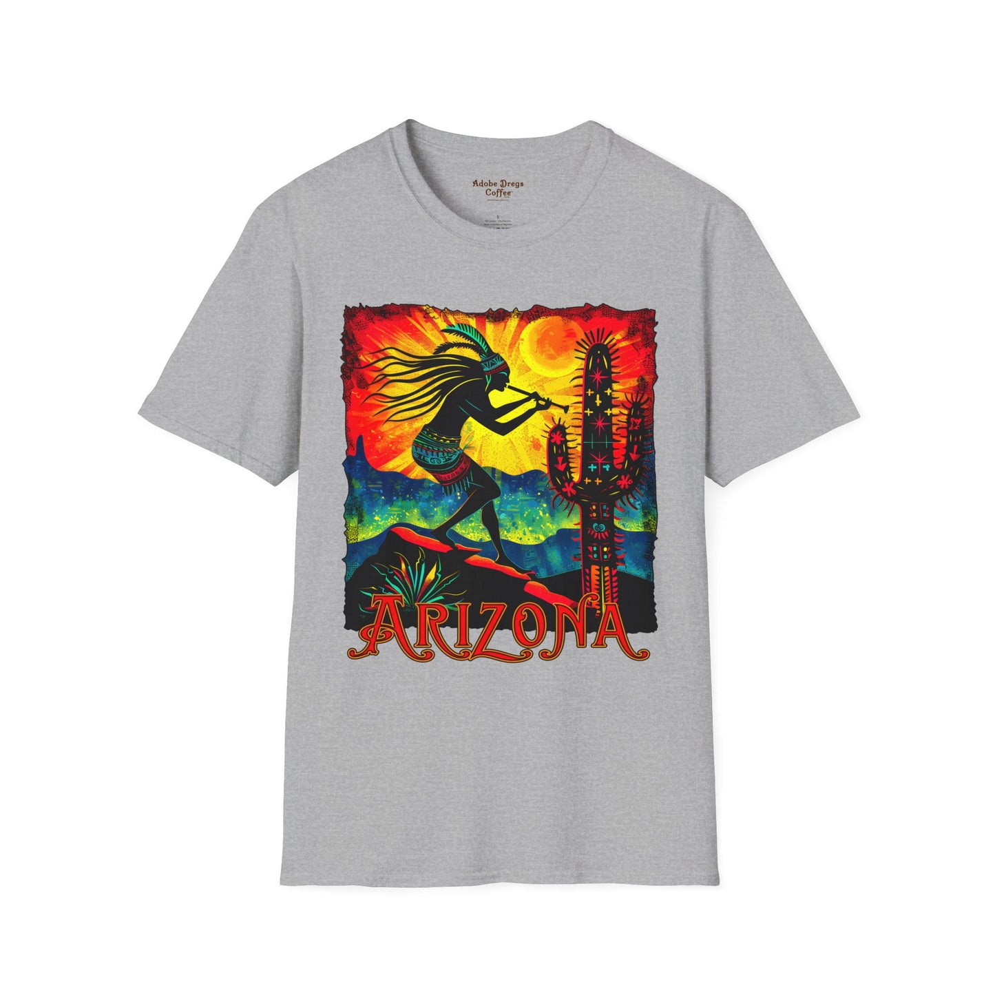 "Sunset Anthem" Unisex Softstyle T-Shirt from Adobe Dregs Coffee Stash™