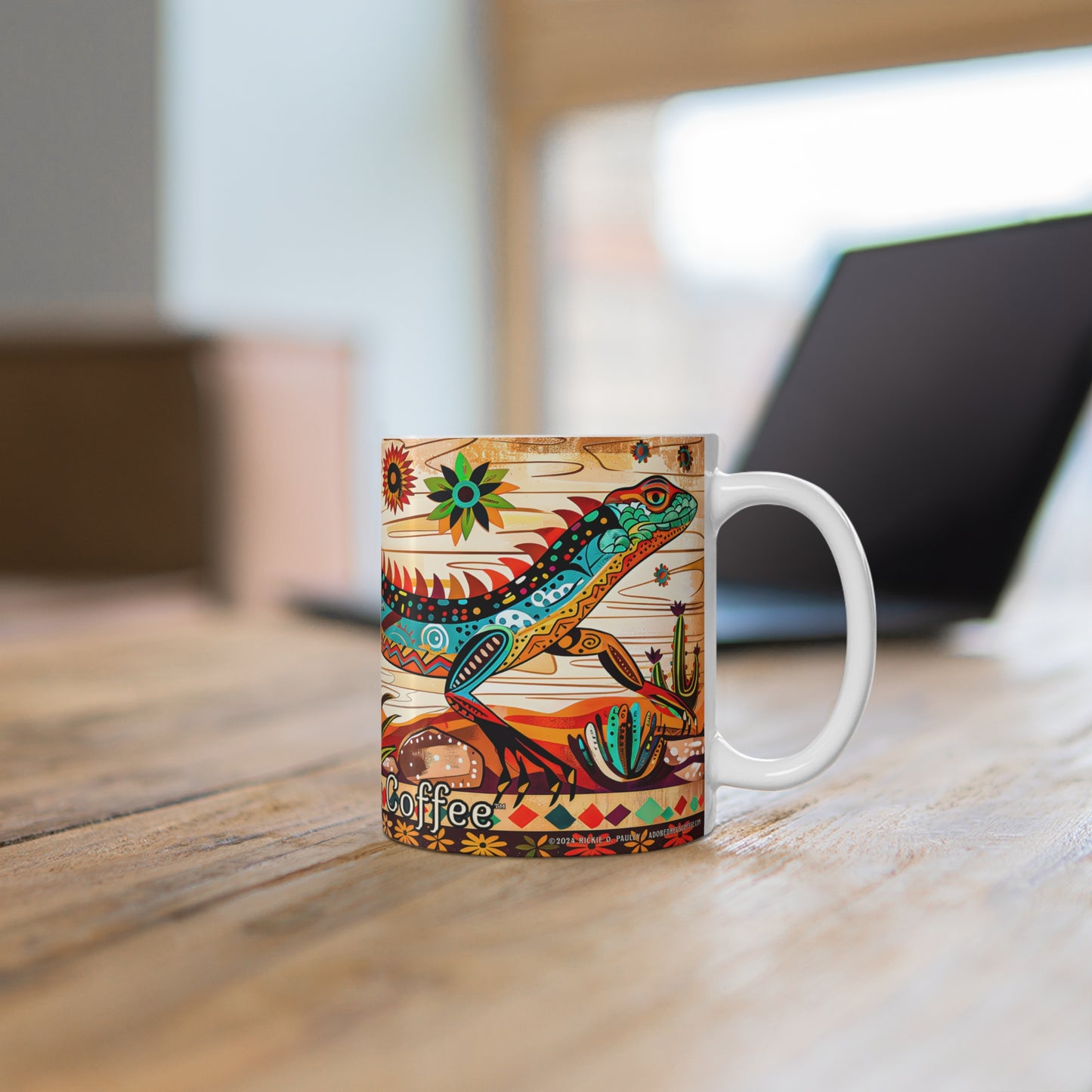 "Leather in the Desert" 11oz Coffee Mug, from Adobe Dregs Coffee Stash™